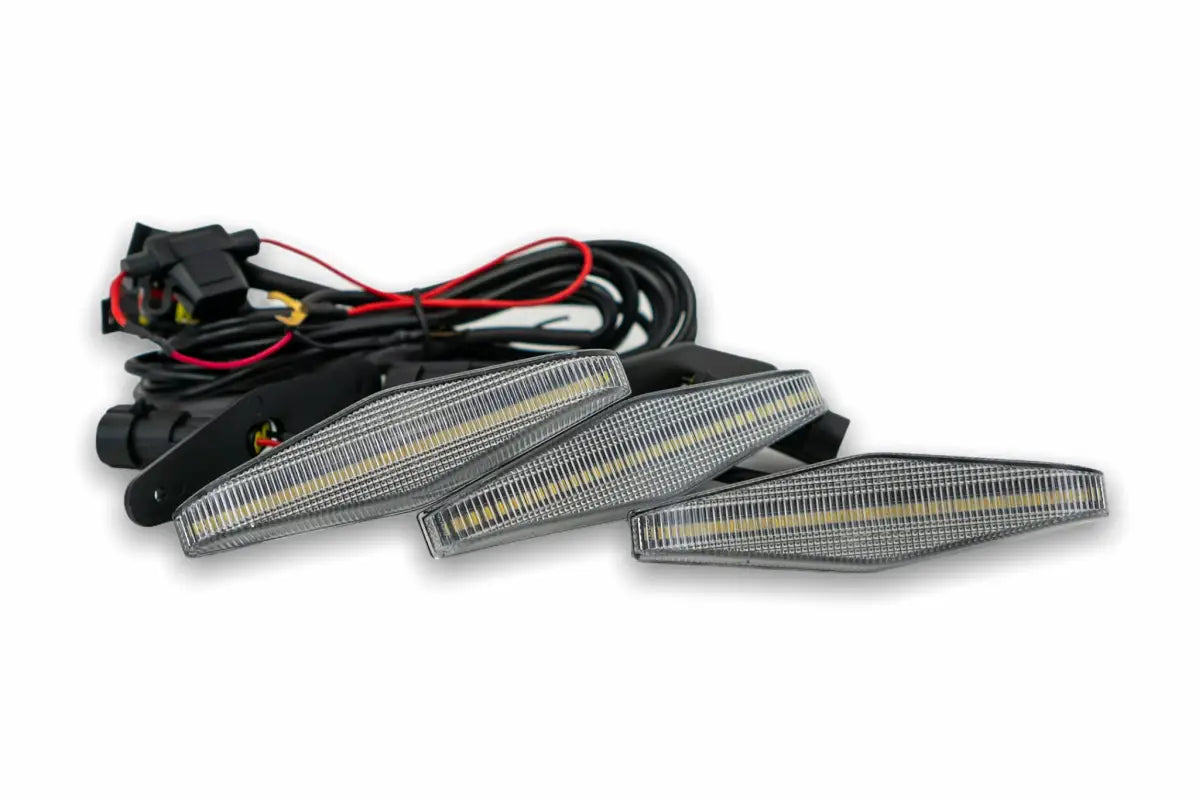 Motorcycle LED turn signals with wiring for 4Runner Grille Lights 3 Set, quick lead time