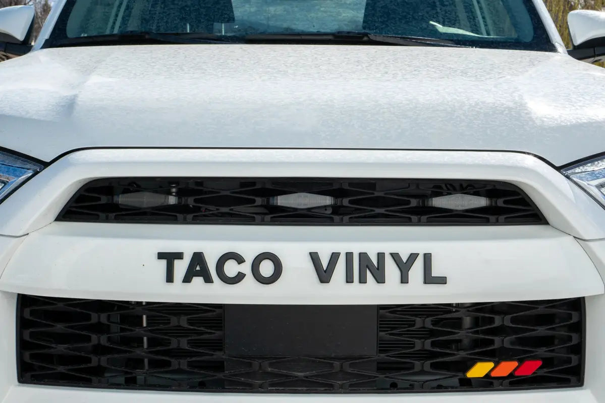 White vehicle front grille with grille lights from 4Runner Grille Lights-3 Set, fast lead time
