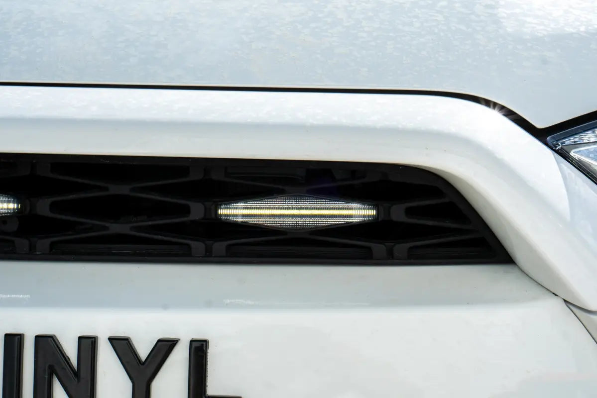 White vehicle grille with LED grille lights from 4Runner Grille Lights-3 Set, quick lead time
