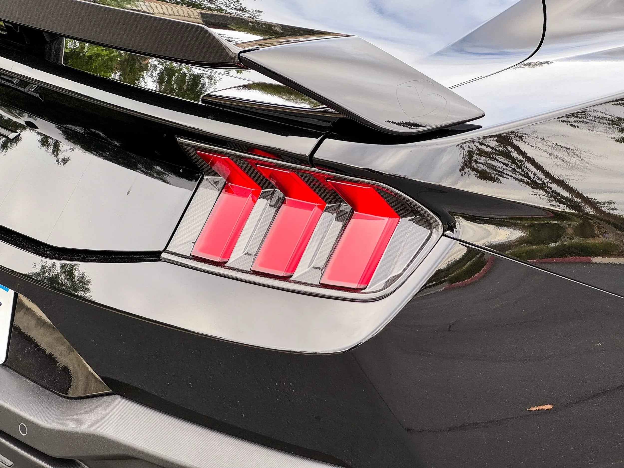 NYTOP Dry Carbon Taillight Cover For 2024-Current Ford Mustang