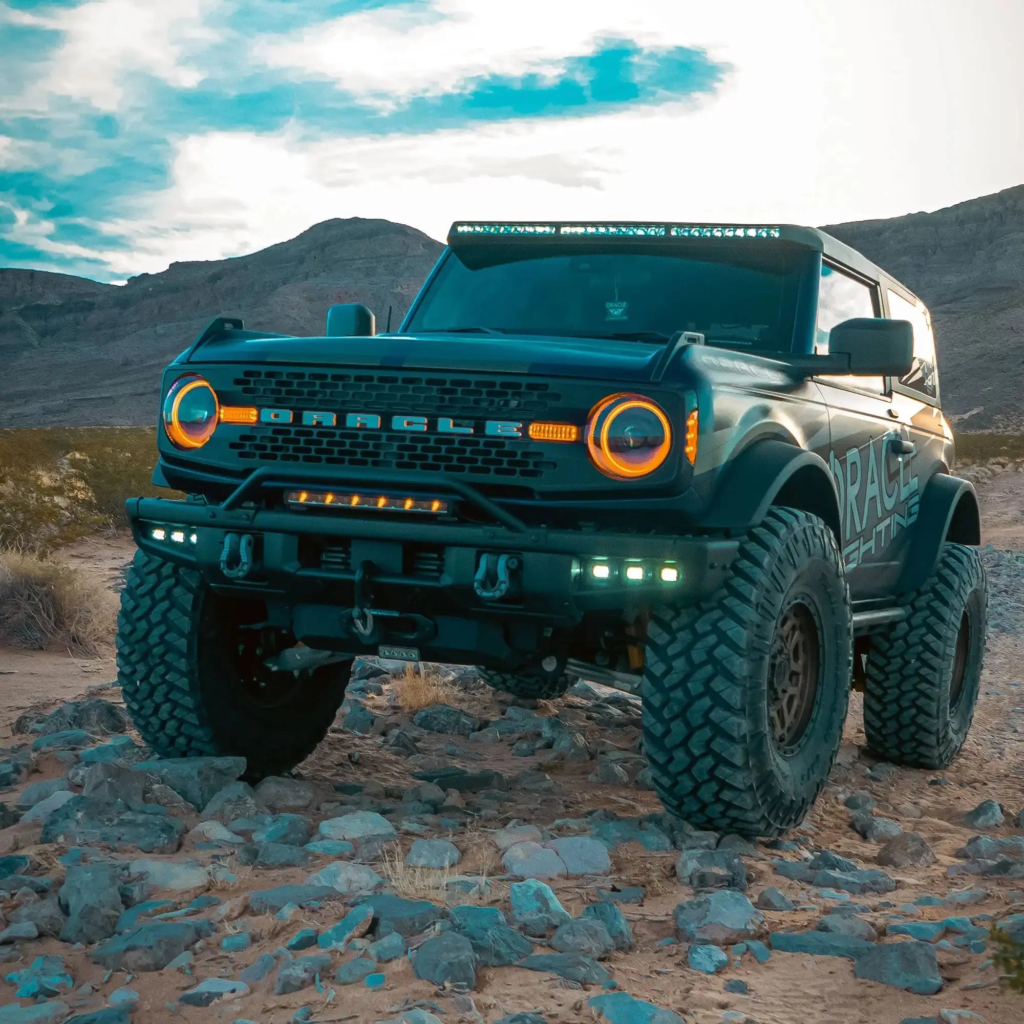 Triple LED Fog Light Kit For 2021-2026 Ford Bronco | Steel Modular Bumper | 90W