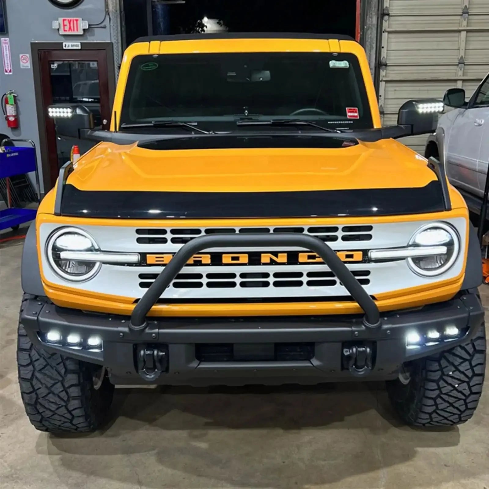Triple LED Fog Light Kit For 2021-2026 Ford Bronco | Steel Modular Bumper | 90W