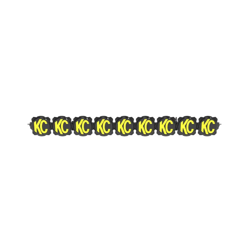57-inch Titan LED Light Bar with KC logo covers, emphasizing its stylish design and off-road lighting capabilities.