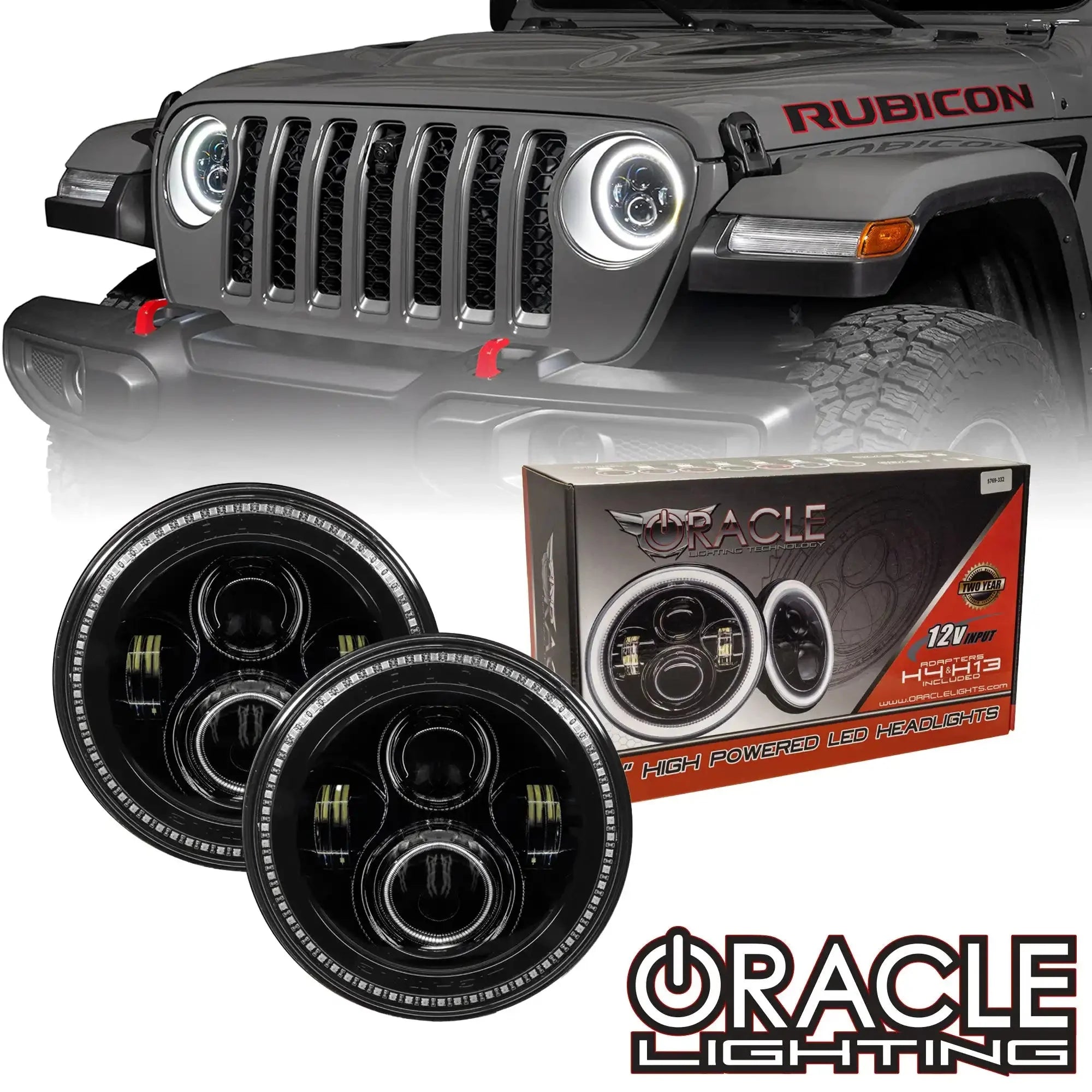 ORACLE Lighting For Jeep Wrangler JL/Gladiator JT Dynamic ColorSHIFT® 7" High Powered LED Headlights (Pair)