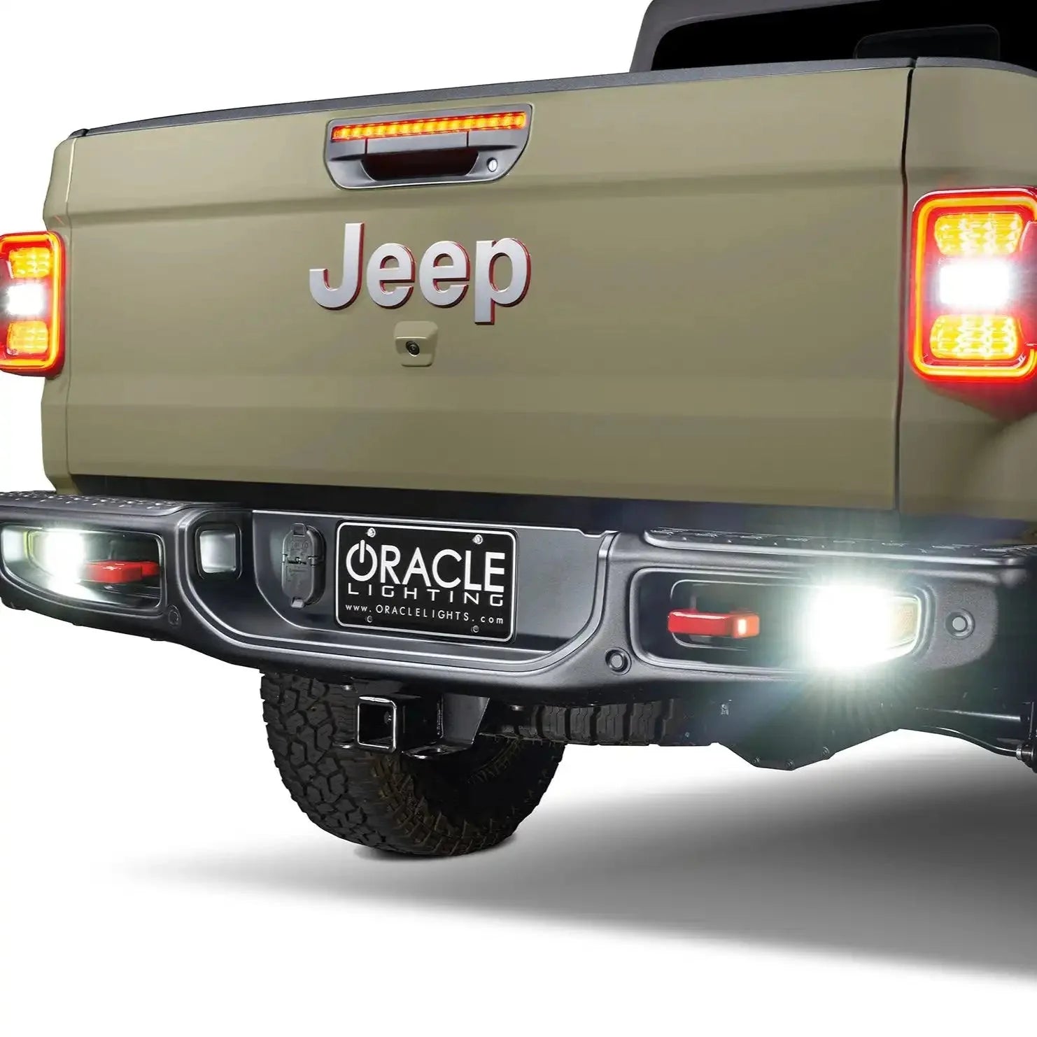 Rear Bumper LED Reverse Lights For 2020-2025 Jeep Gladiator JT | 1,500 Lumens