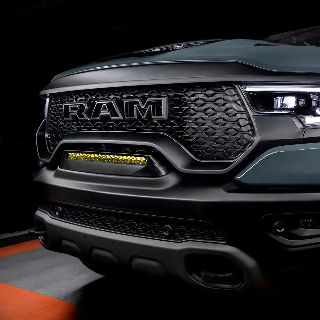 Front Bumper Flush LED Light Bar For 2019-2025 RAM Rebel/TRX/RHO | 100W 12,000 Lumens