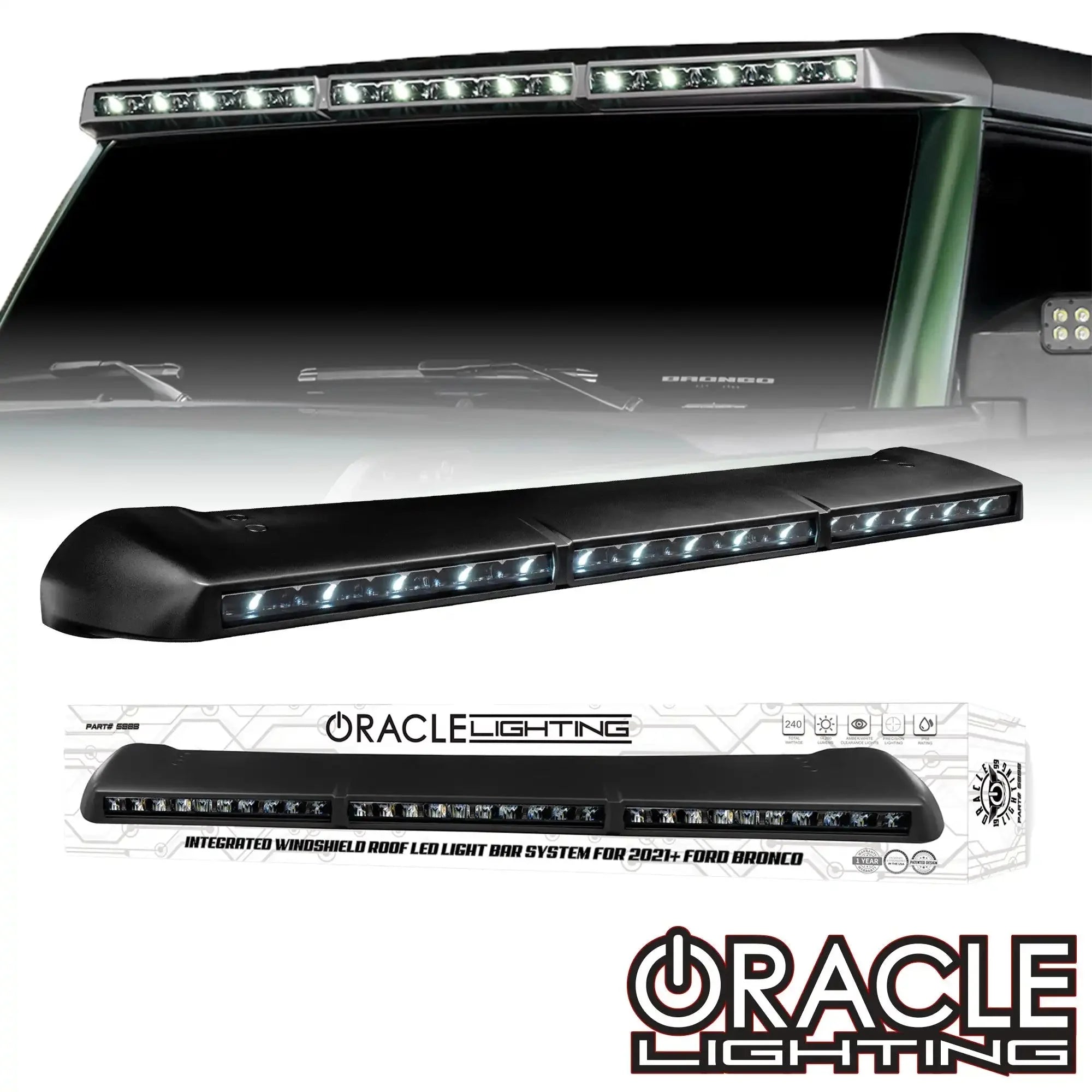 Integrated Roof LED Light Bar For Ford Bronco | ORACLE 18,000 Lumens 240W