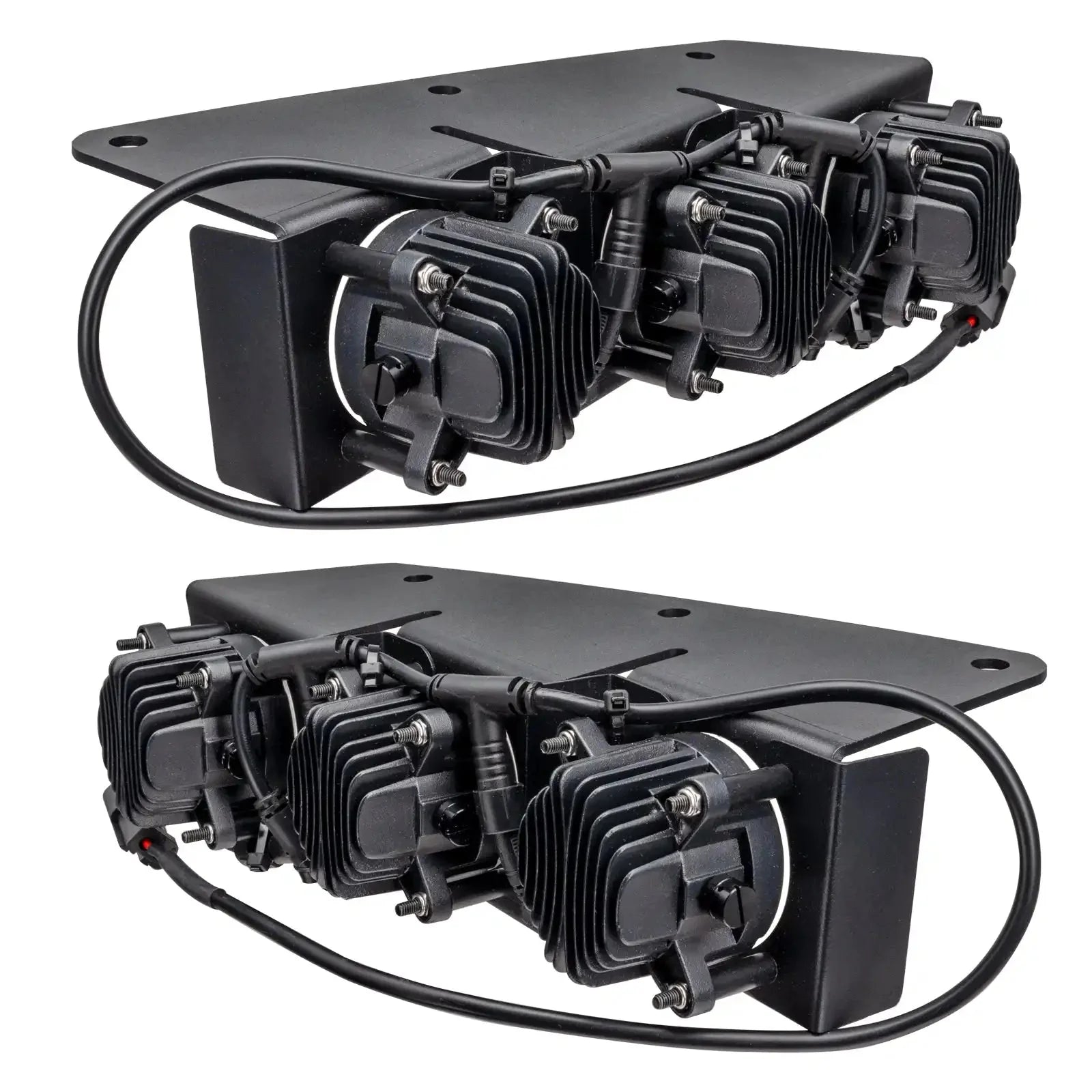 Triple LED Fog Light Kit For 2021-2026 Ford Bronco | Steel Modular Bumper | 90W