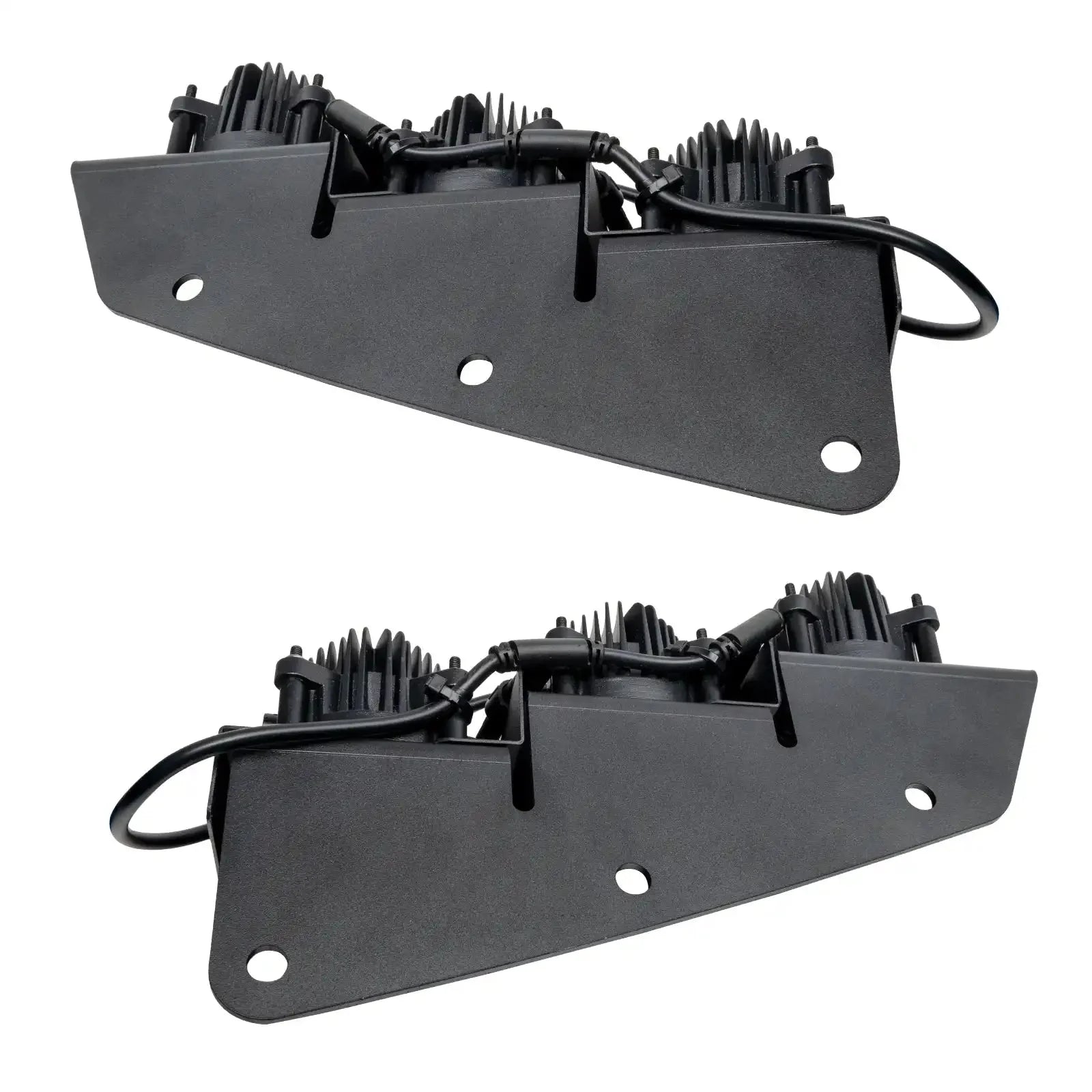 Triple LED Fog Light Kit For 2021-2026 Ford Bronco | Steel Modular Bumper | 90W