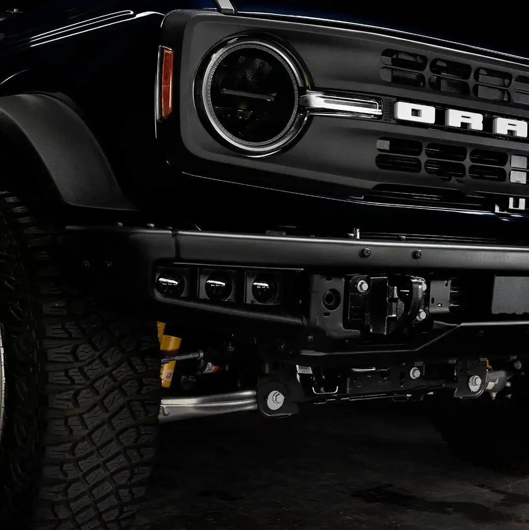 Triple LED Fog Light Kit For 2021-2026 Ford Bronco | Steel Modular Bumper | 90W