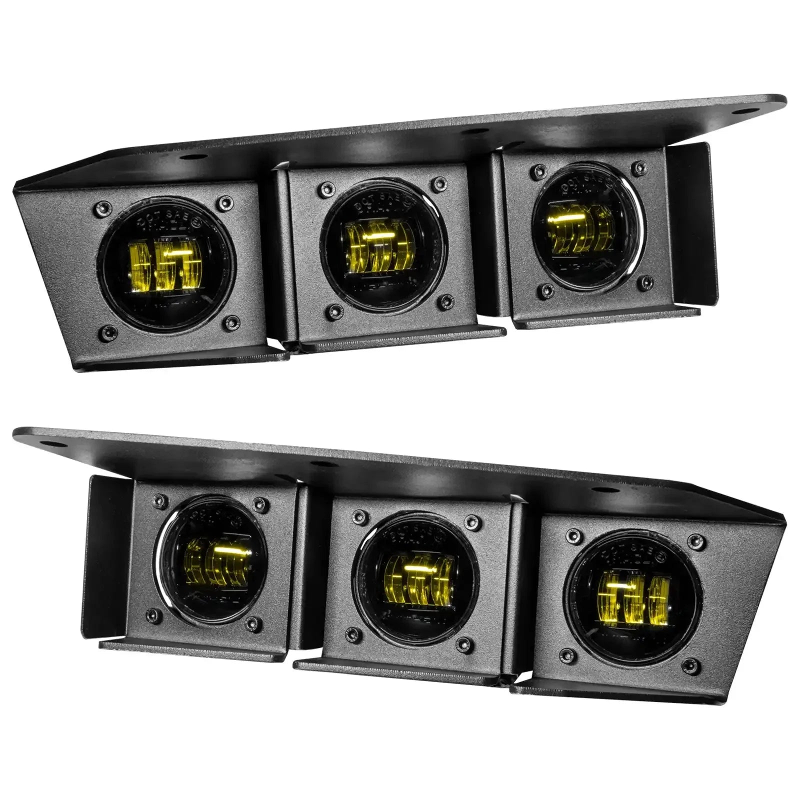 Triple LED Fog Light Kit For 2021-2026 Ford Bronco | Steel Modular Bumper | 90W