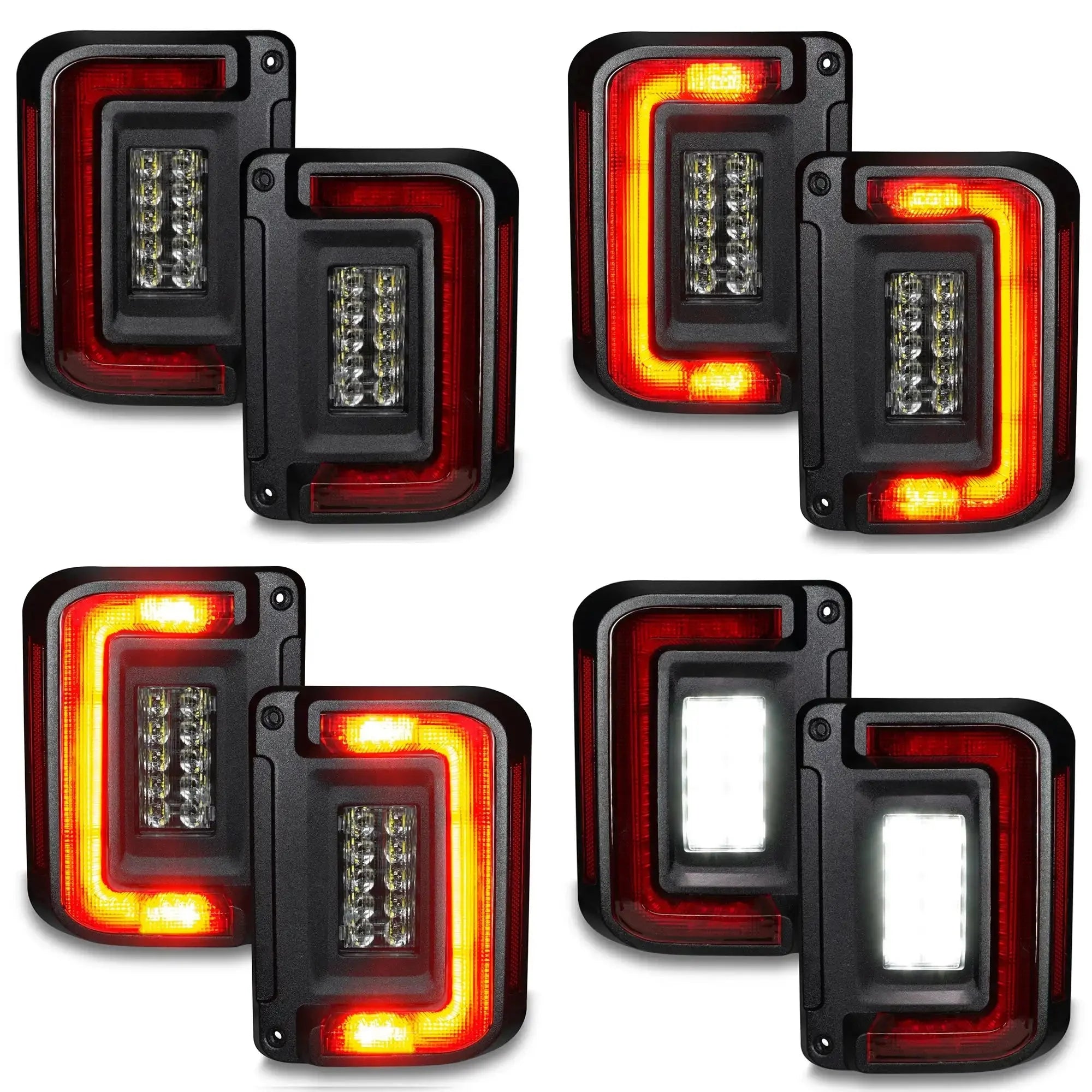 V2 | Flush Mount LED Tail Lights For 2007-2017 Jeep Wrangler JK | Low-Profile Trail Protection