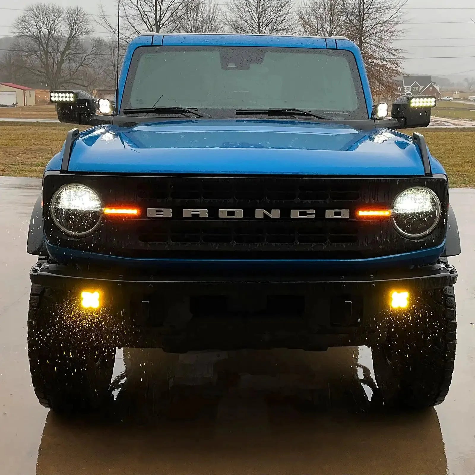 LED Off-Road Side Mirrors For 2021-2026 Ford Bronco - Peripheral Ditch Lights (2200+ Lumens)
