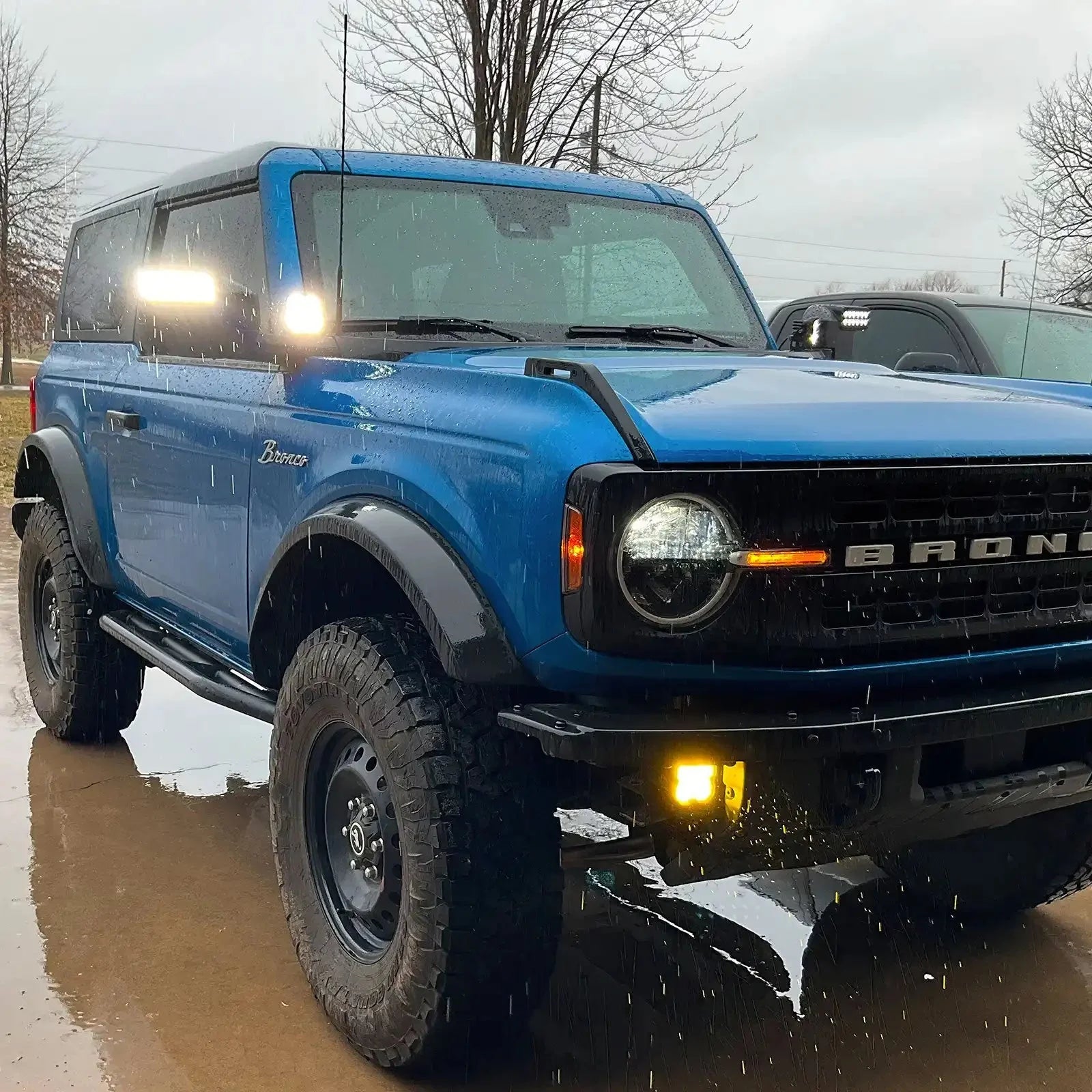 LED Off-Road Side Mirrors For 2021-2026 Ford Bronco - Peripheral Ditch Lights (2200+ Lumens)