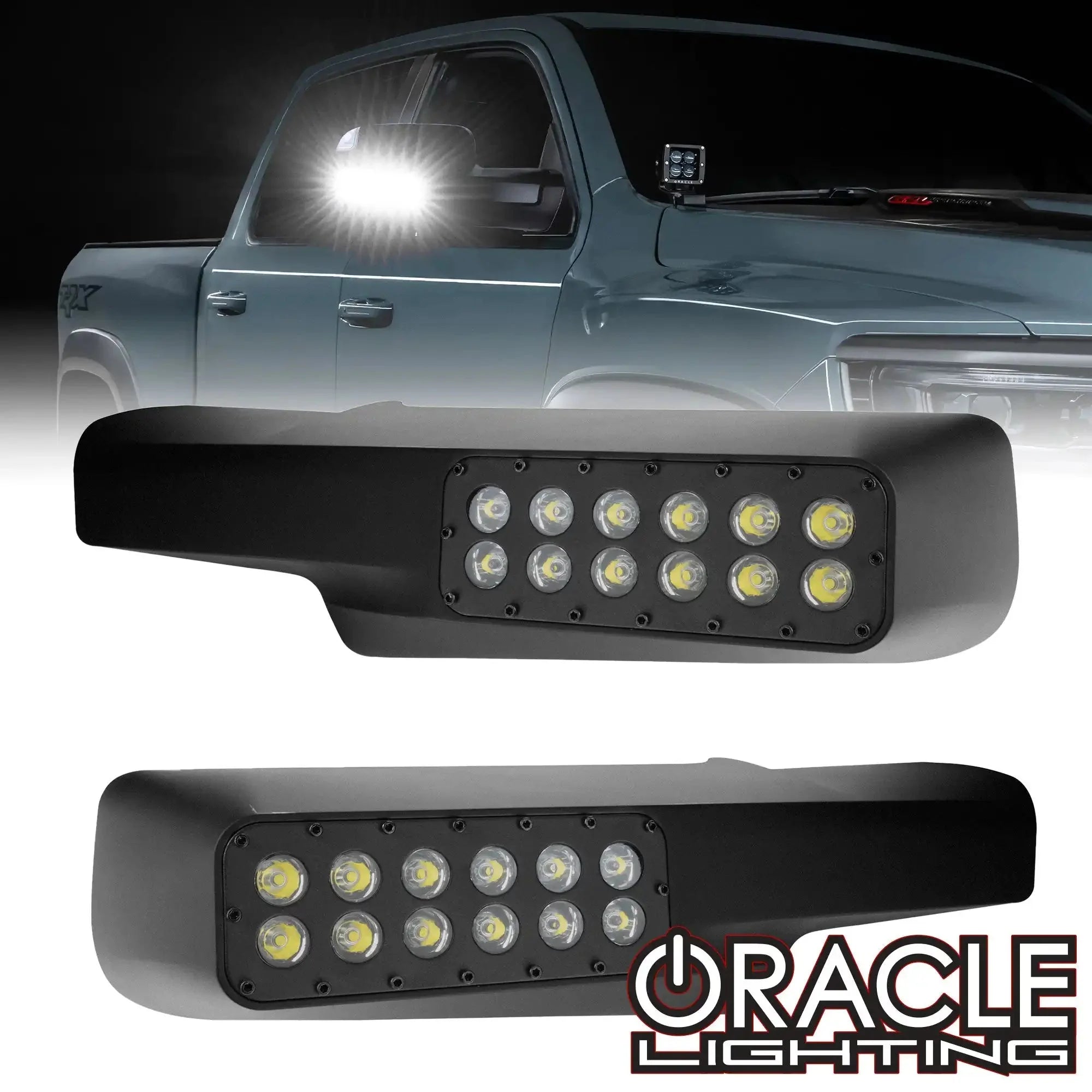 LED Off-Road Side Mirrors Ditch Lights For 2010-2022 RAM TOW 1500/2500/3500