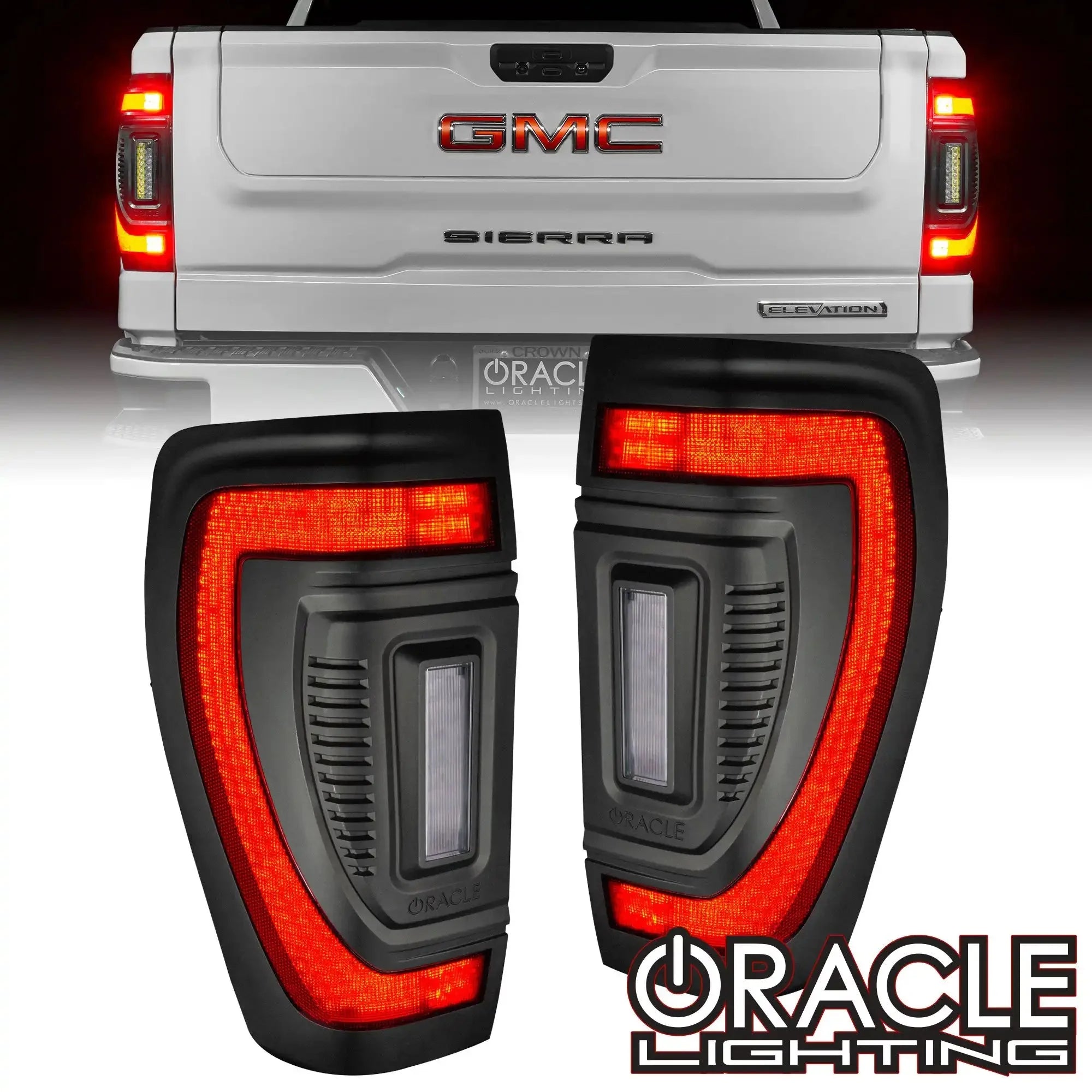 Flush Mount LED Tail Lights For 2019-2026 GMC Sierra Sequential Turn Signals Halogen