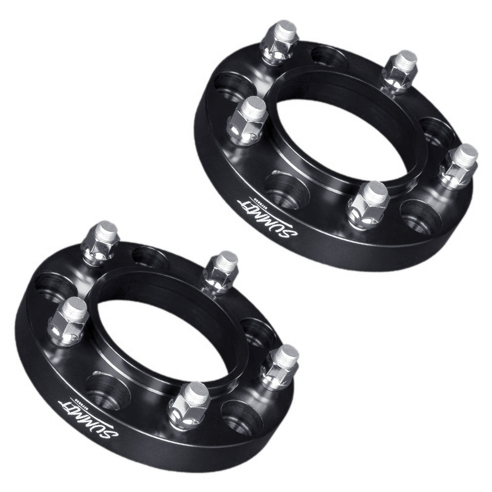 25MM Hubcentric Wheel Spacers - 5x150 Pair made from 6061 Aluminum with 14x1.5 studs and 110.1 CB, designed for Land Cruiser, Sequoia, Toyota, and Tundra.