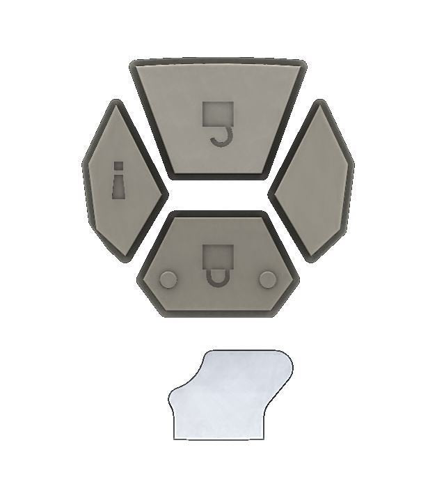 Extra Button Set - Injection Fob IF011 (For 5th Gen 4Runner)