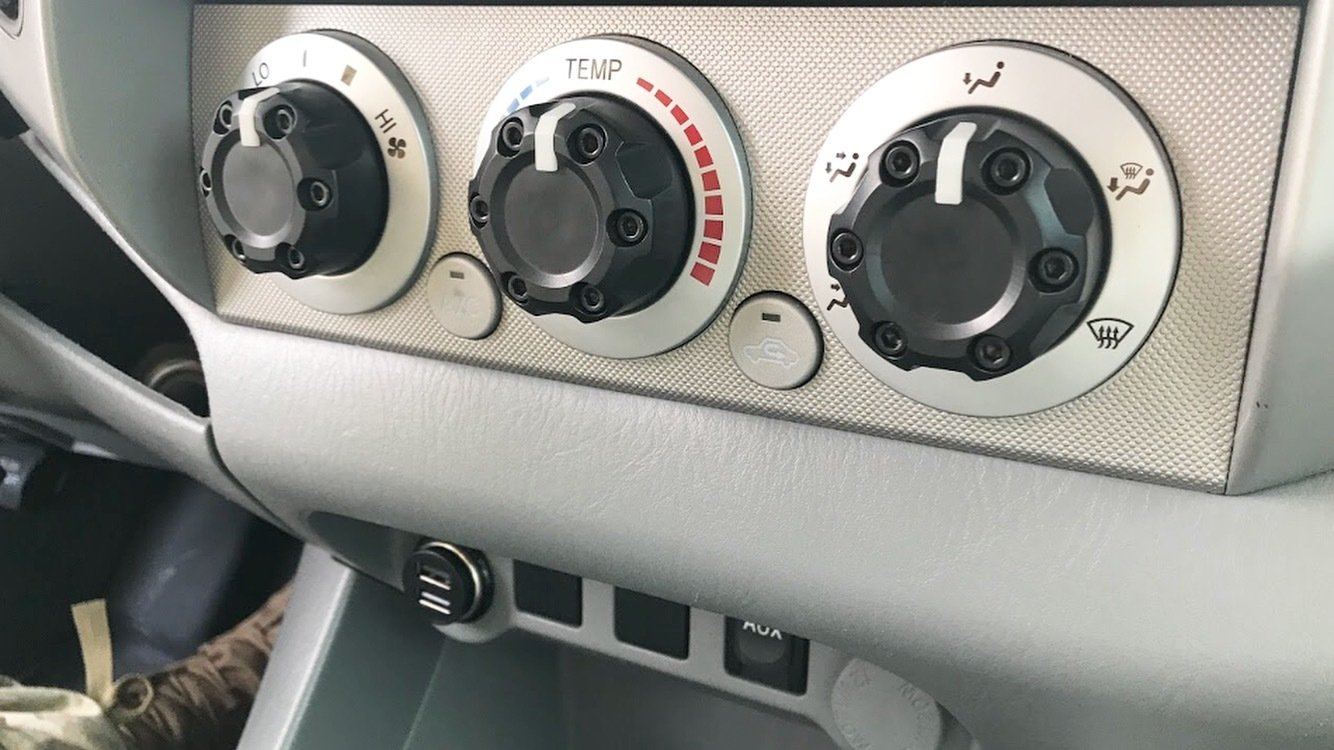 Climate Knobs (For 2005-2015 Tacoma) - 4 PACK - RED