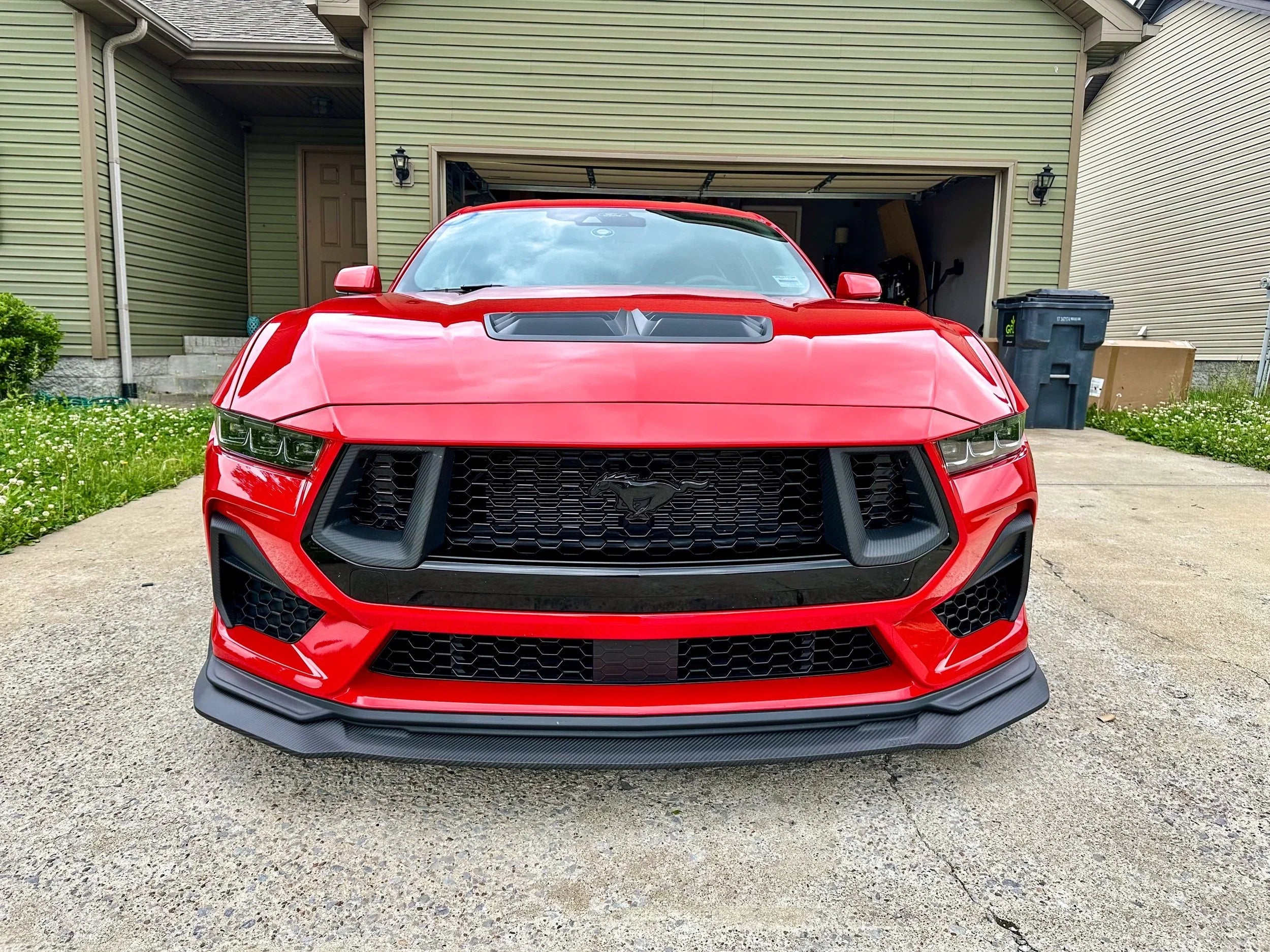 NYTOP Dry Carbon Grille Inserts For 2024-Current Ford Mustang GT