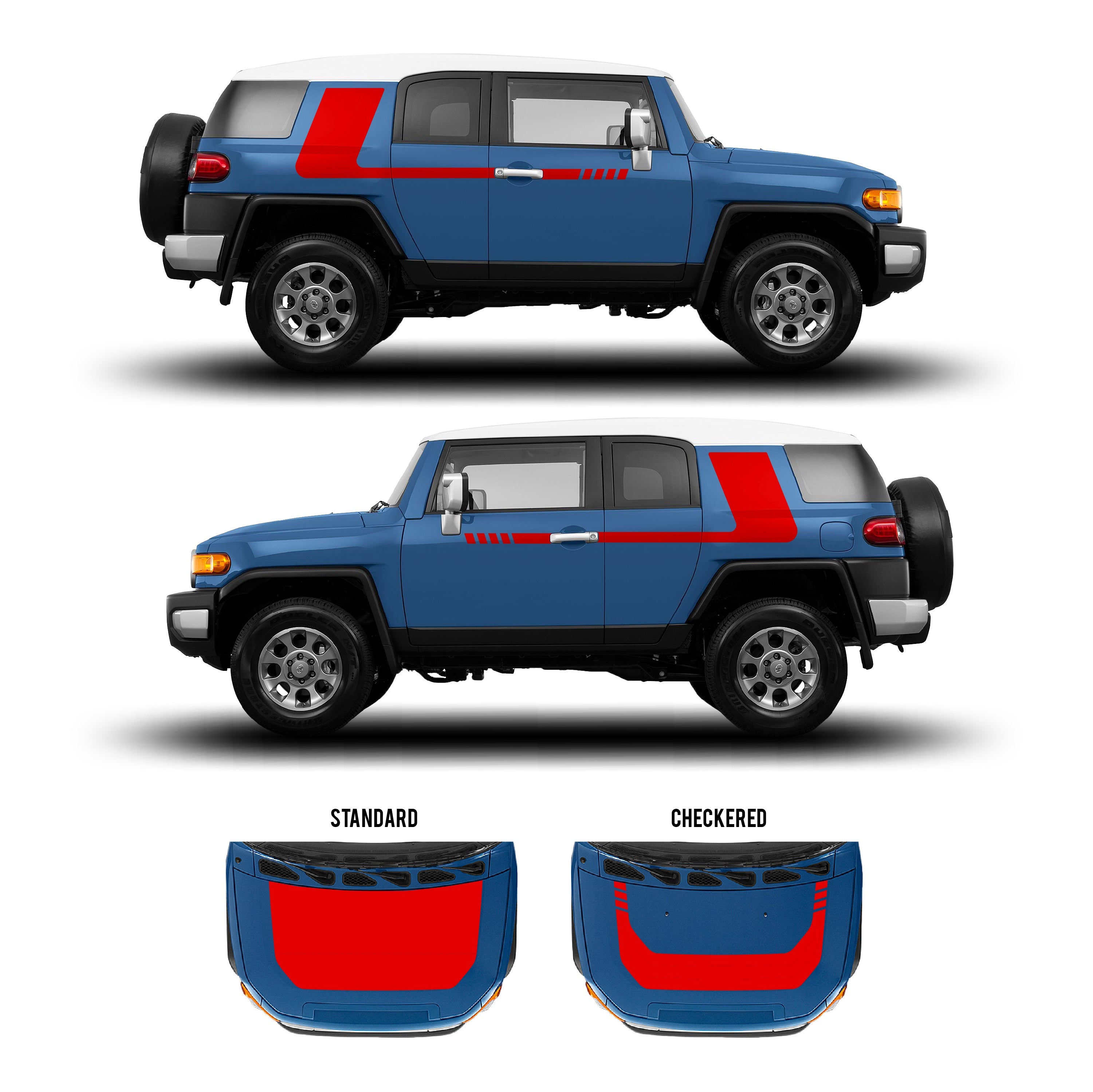 2007-14 Checkered Stripe Kit For FJ Cruiser