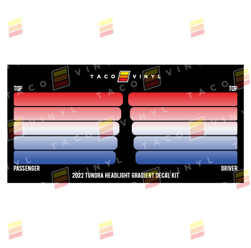 2022+  Headlight Gradient Decal Kit For Tundra