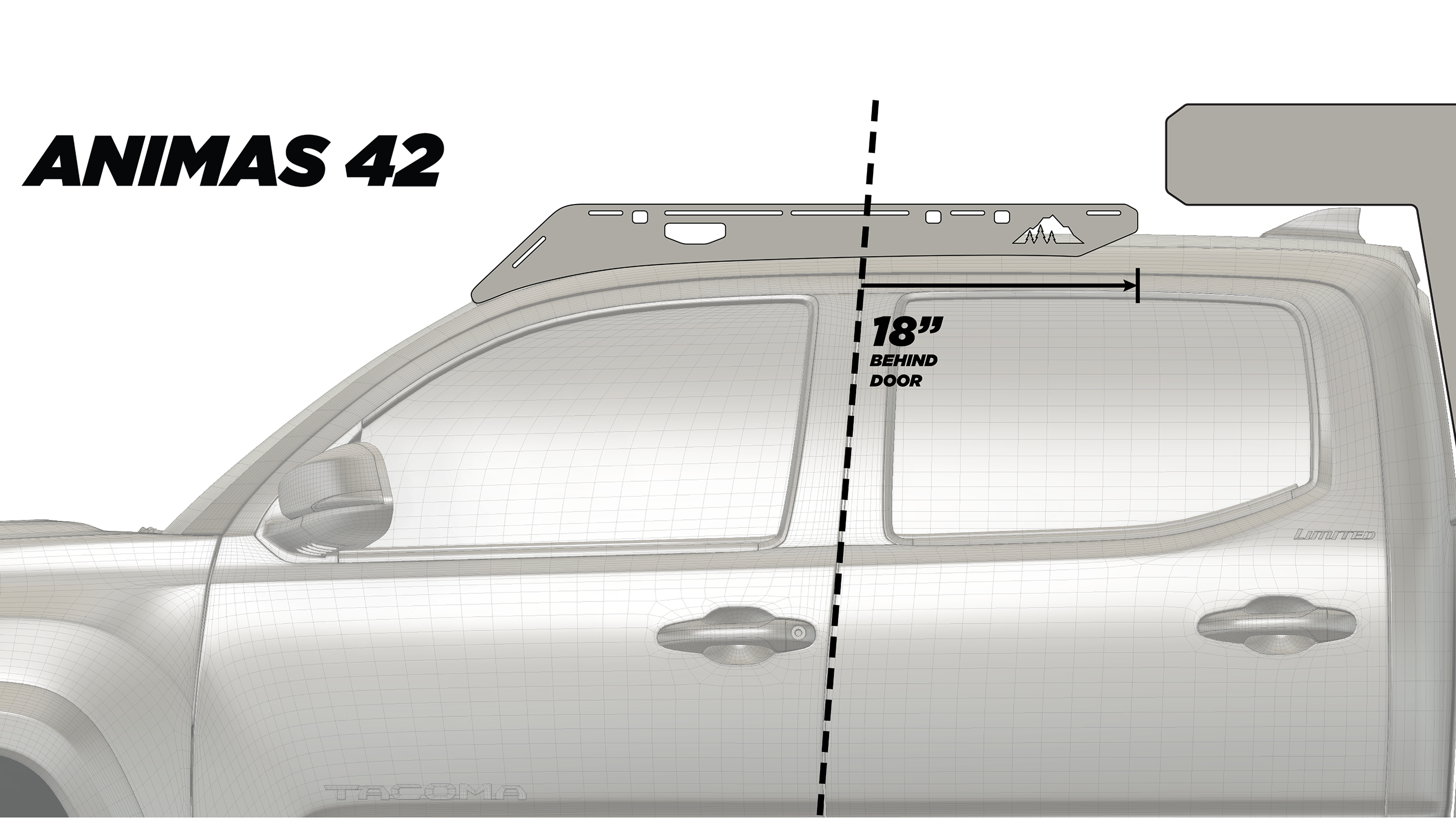 The Animas Camper Roof Rack (For 2005-2023 Tacoma)