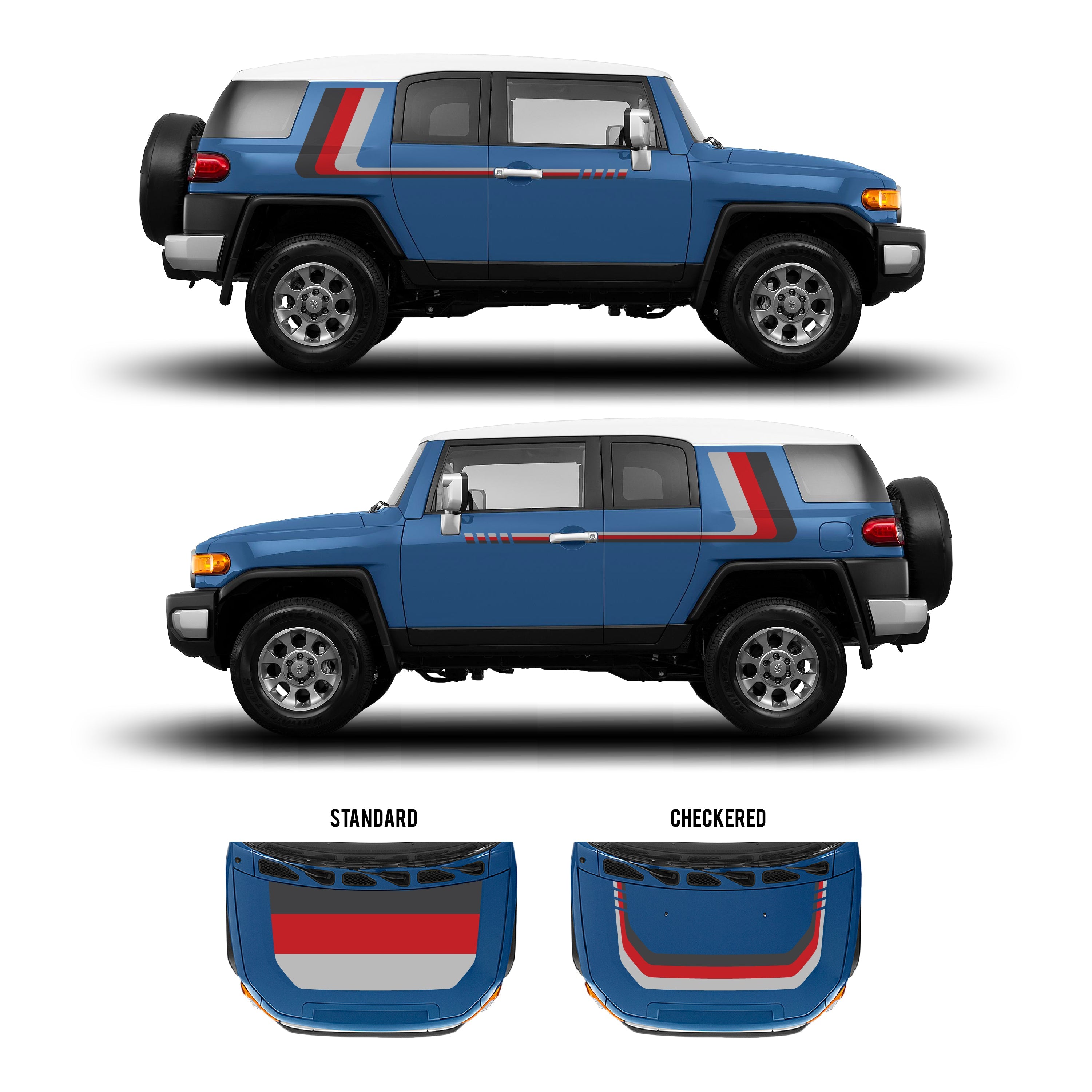 2007-14 Checkered Stripe Kit For FJ Cruiser