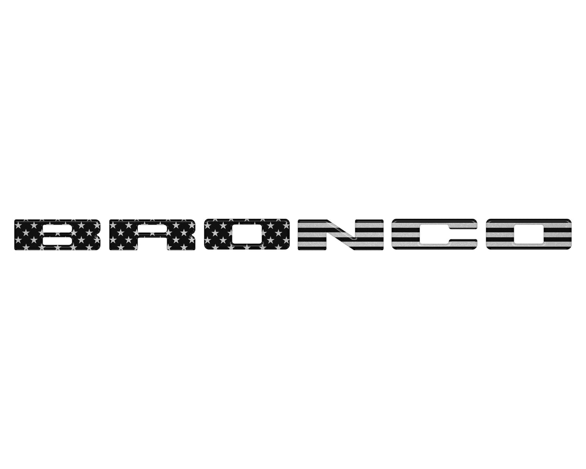 Front Grille Letters Overlays Fits 2021-2026 Ford Bronco Sport