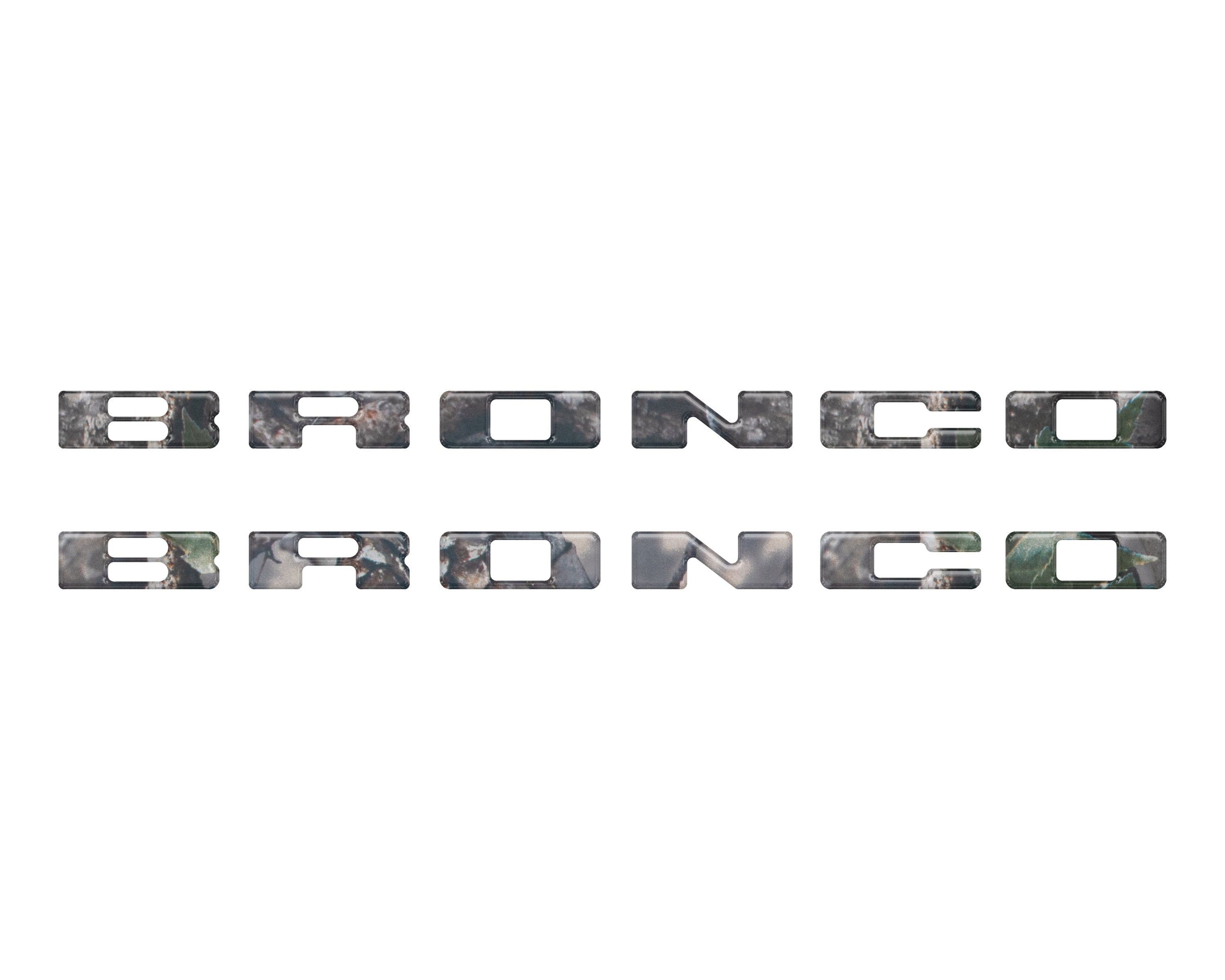 Rear Mudflap Letter Inserts Fits 2021-2026 Ford Bronco Sport