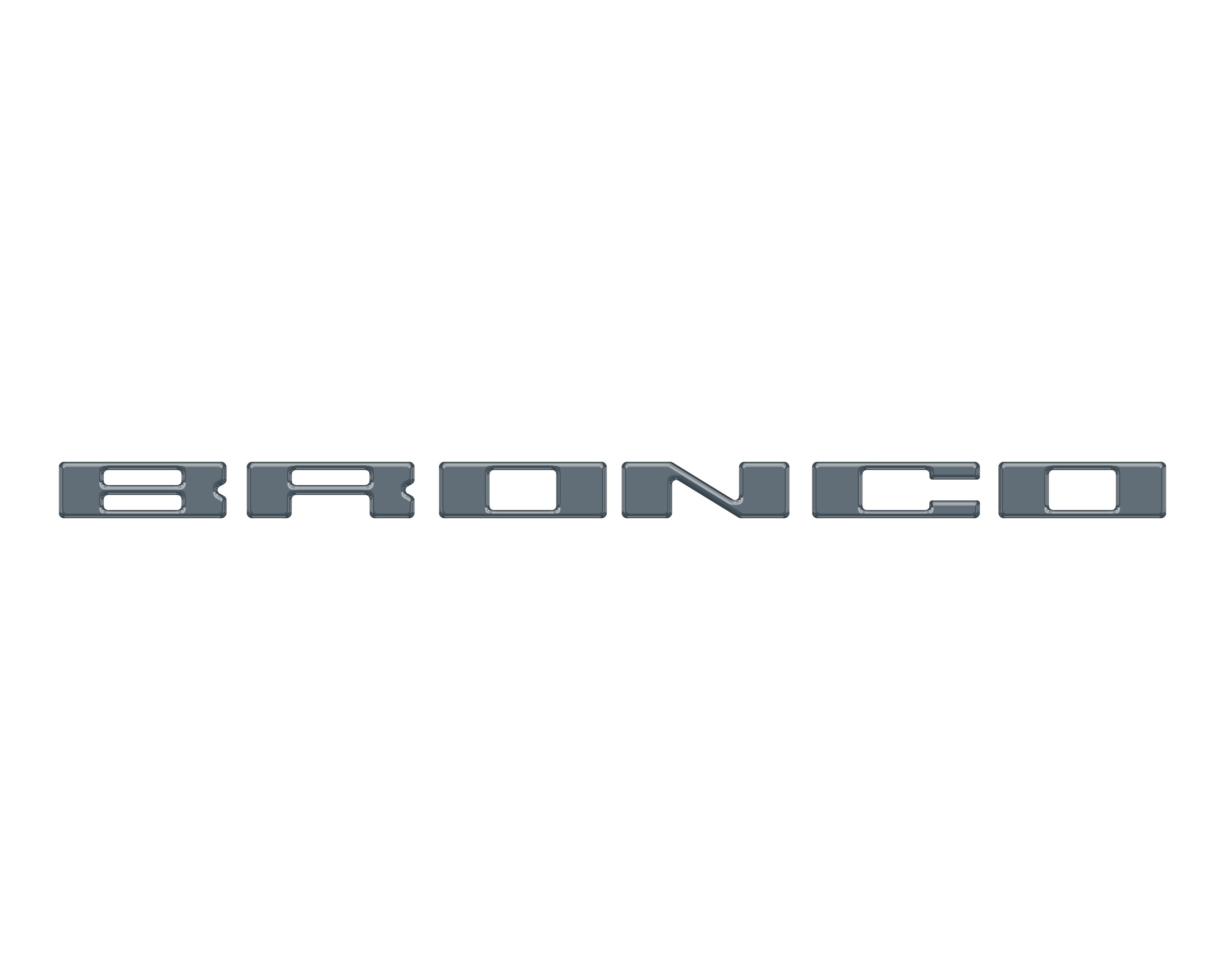 Roof Cross Bar Support Letter Overlays Fits 2022-2025 Ford Bronco