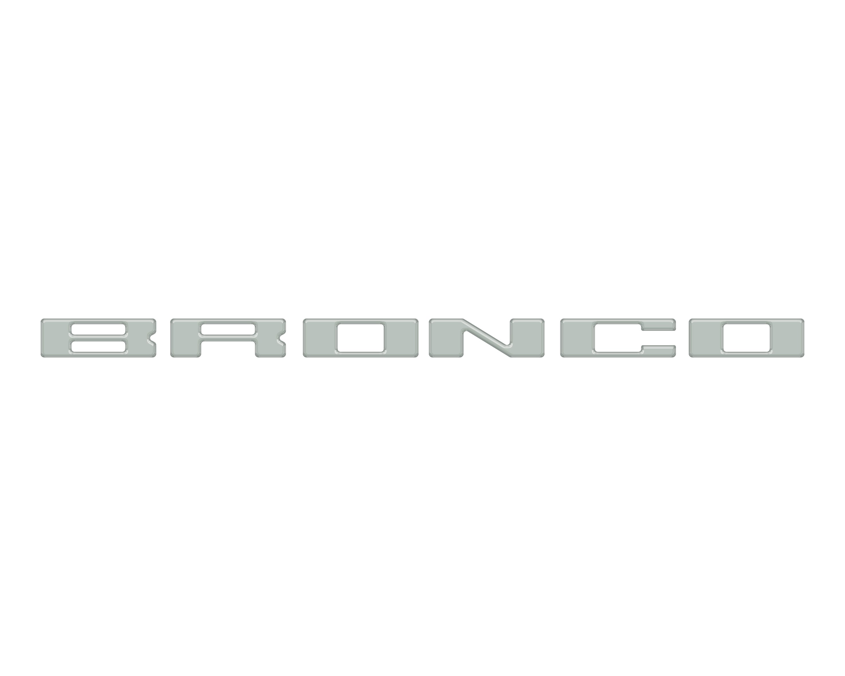 Roof Cross Bar Support Letter Overlays Fits 2022-2025 Ford Bronco