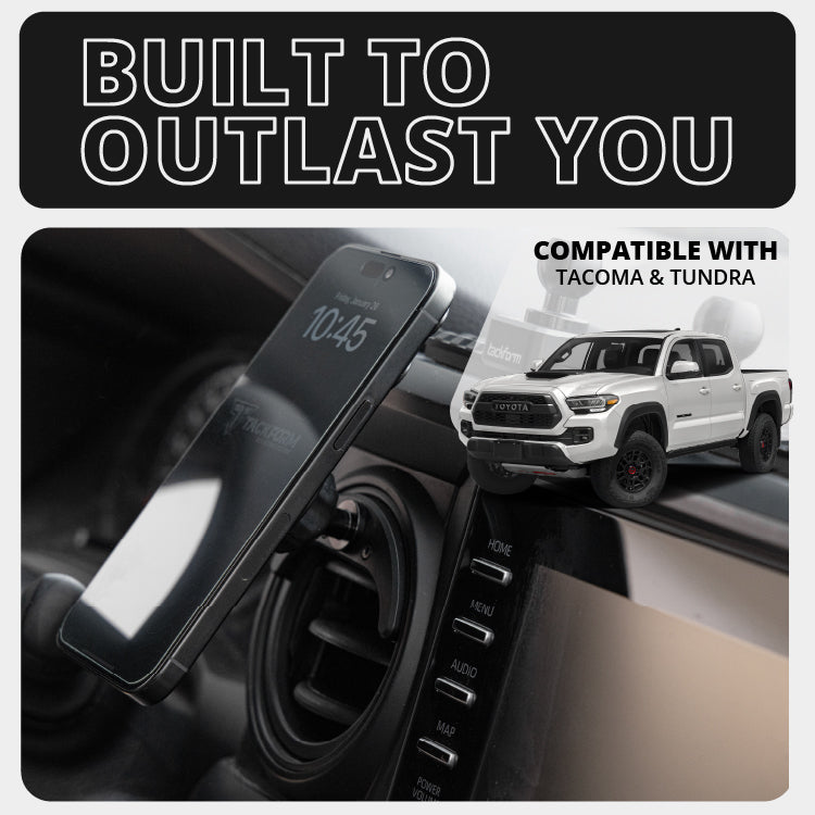 Vent Mount For 2016-2023 Toyota Tacoma & 2014-2021 Tundra LINK™ Vent Mount Bracket With MagSafe Charging Phone Holder | Choose Your Arm Length