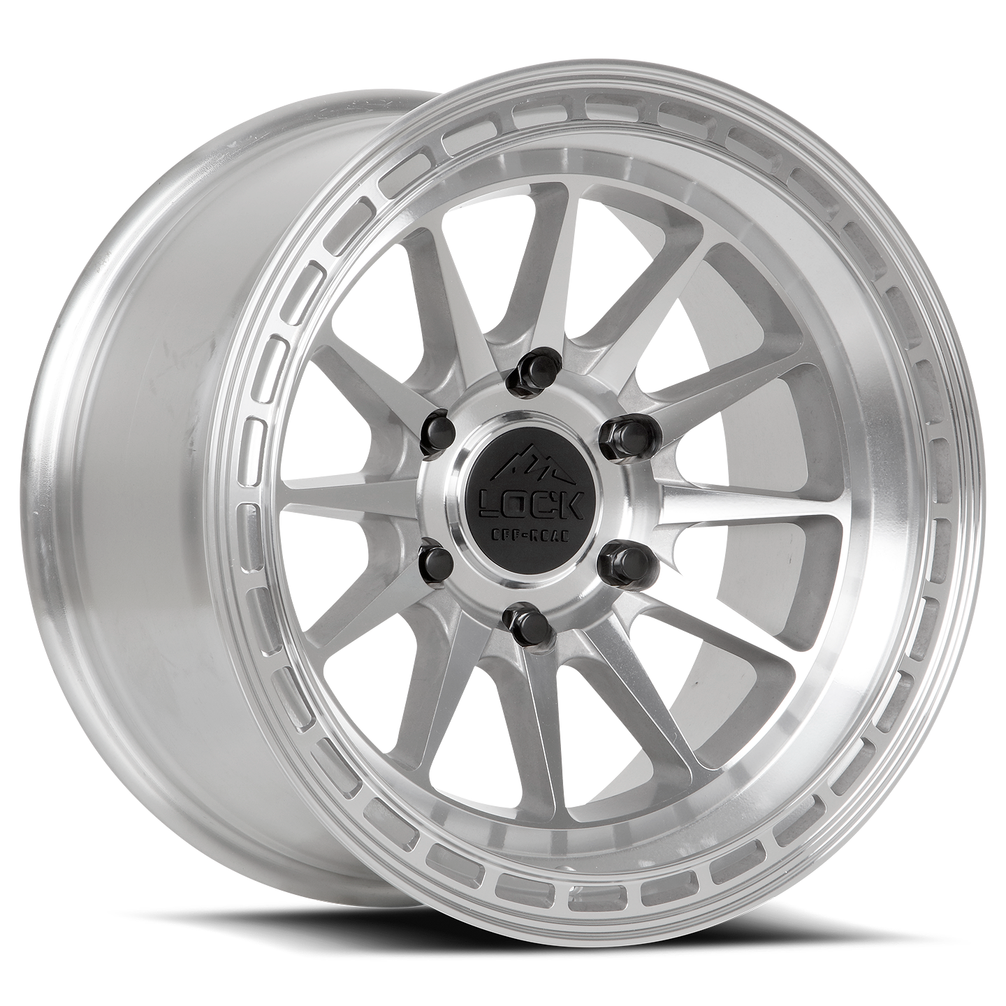 BAJA- Machine Face Polish motorsports wheel with lightweight design, featuring a polished finish and intricate spoke pattern for off-road vehicles.