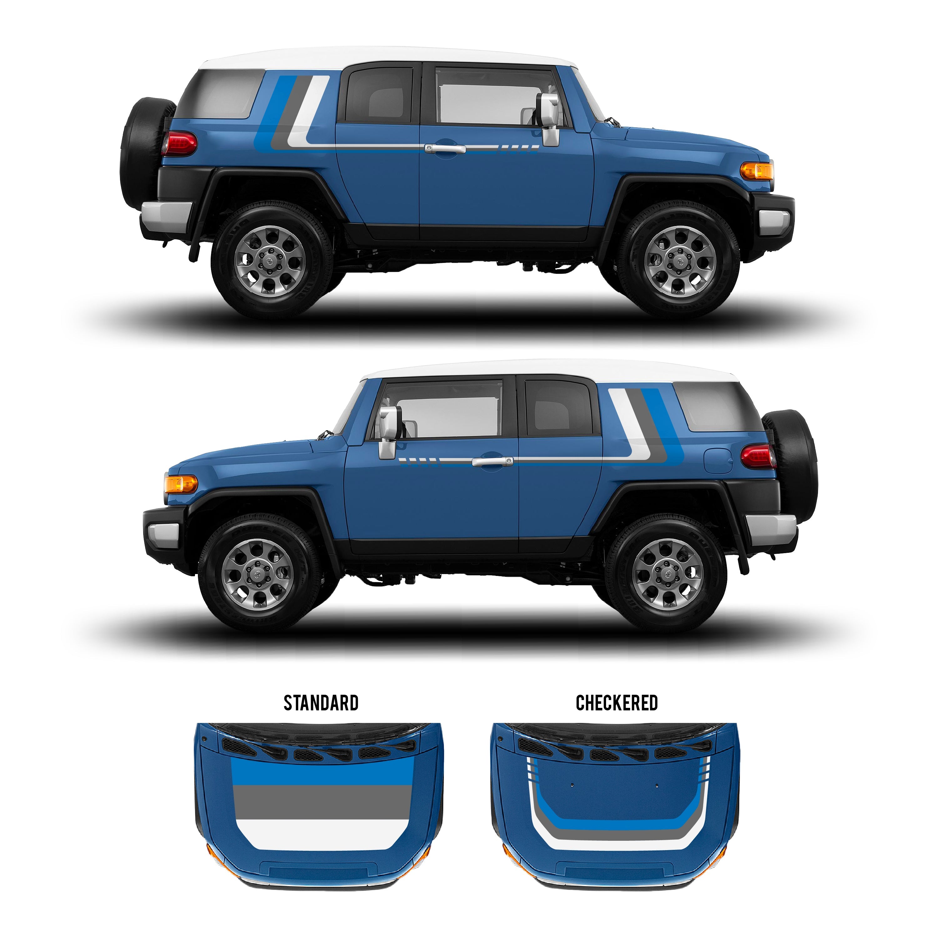 2007-14 Checkered Stripe Kit For FJ Cruiser