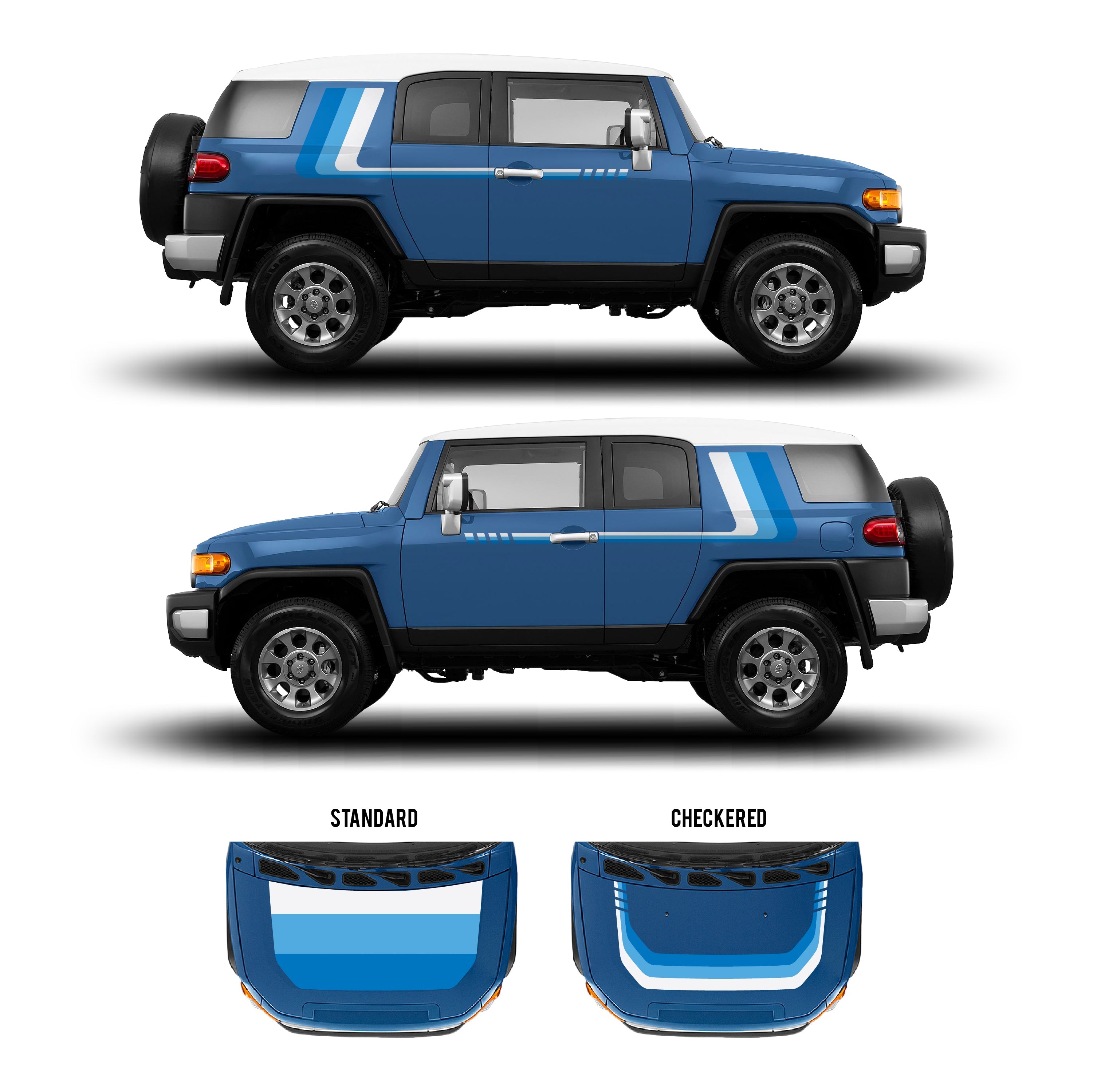 2007-14 Checkered Stripe Kit For FJ Cruiser