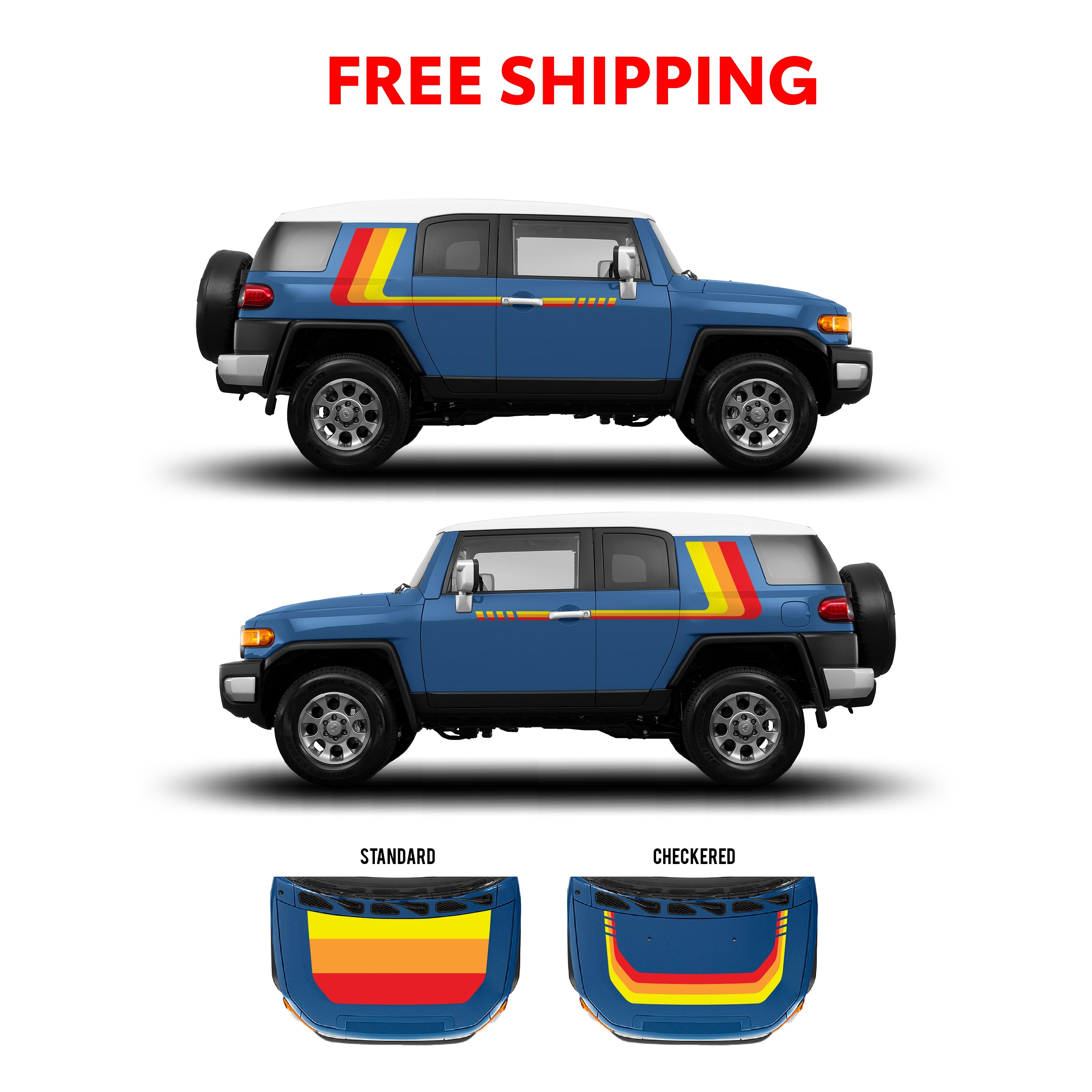 2007-14 Checkered Stripe Kit For FJ Cruiser