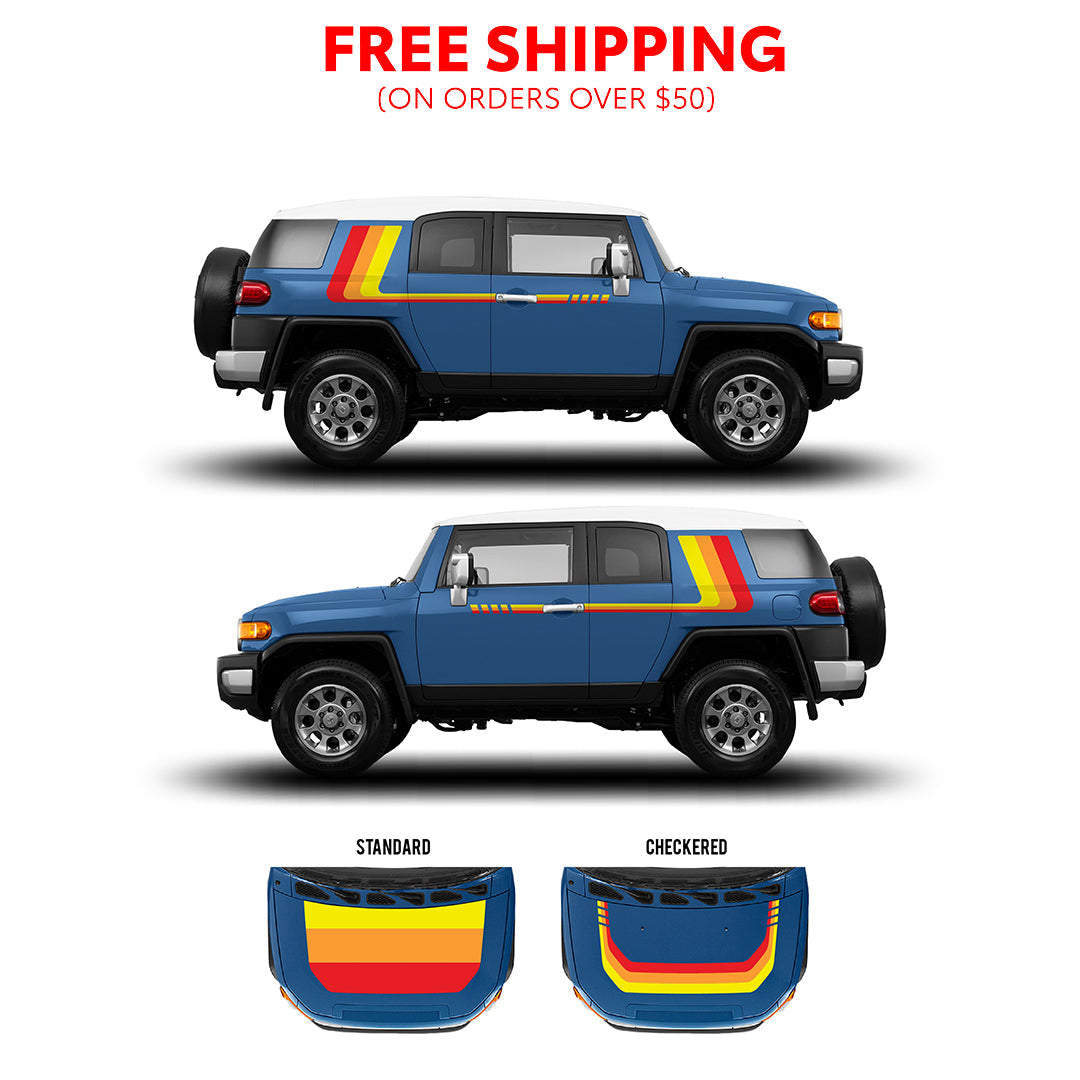2007-14 Checkered Stripe Kit For FJ Cruiser
