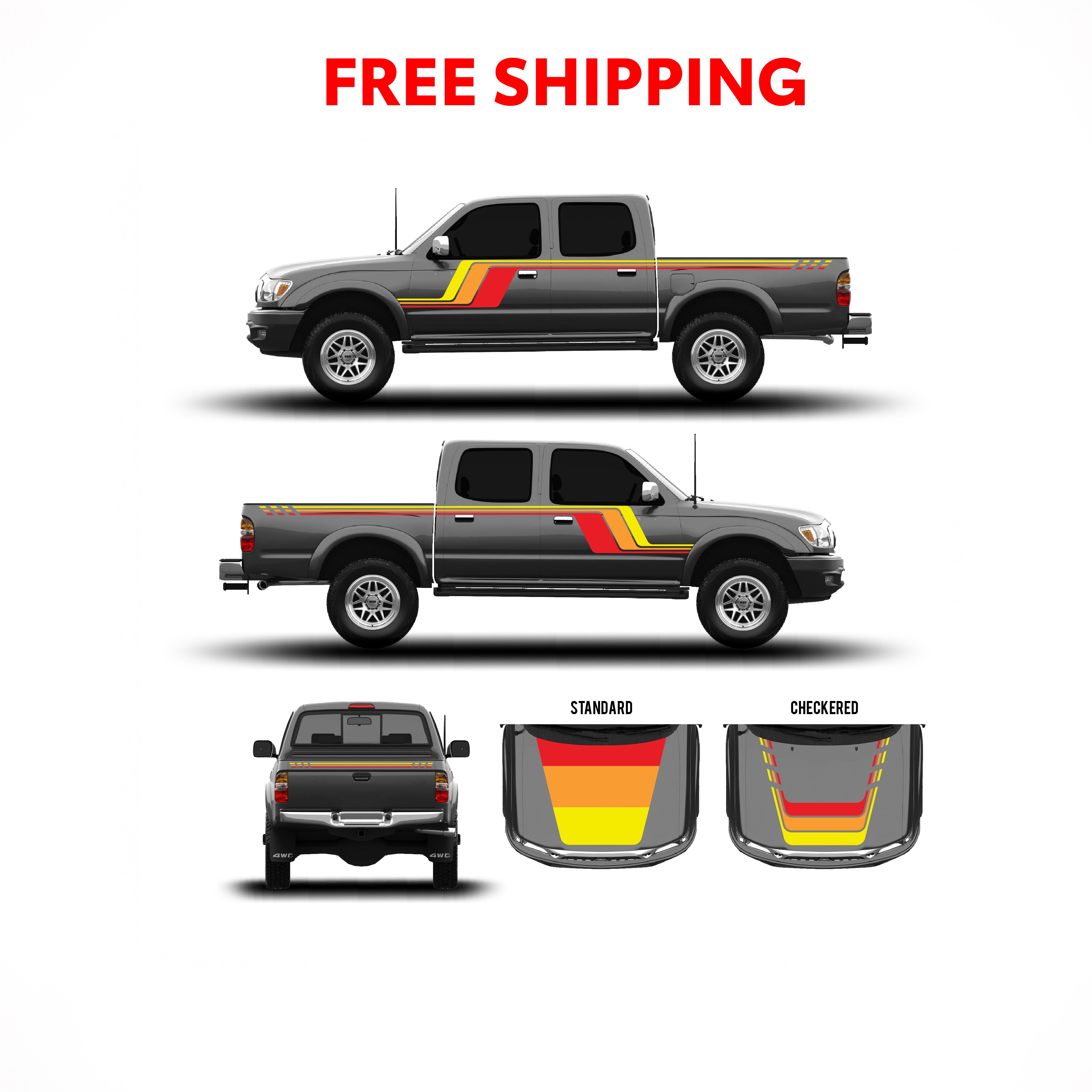 2001-04  Checkered Stripe Kit For Tacoma