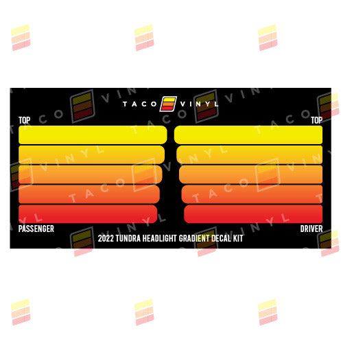 2022+  Headlight Gradient Decal Kit For Tundra