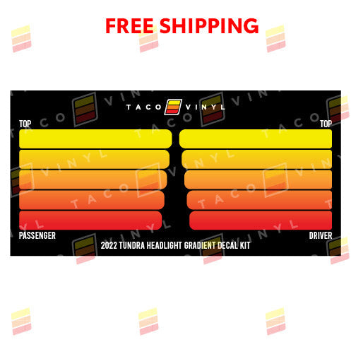 2022+  Headlight Gradient Decal Kit For Tundra
