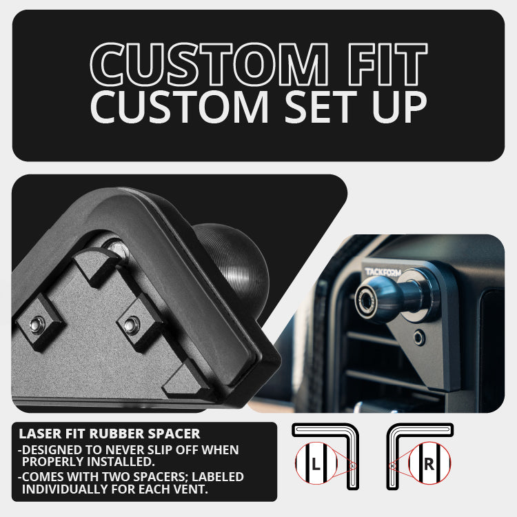2021-2026 Ford F-150/Raptor & 2023-2026 Super Duty LINK™ Vent Mount Bracket With 20LITE Phone Holder | Choose Your Arm Length