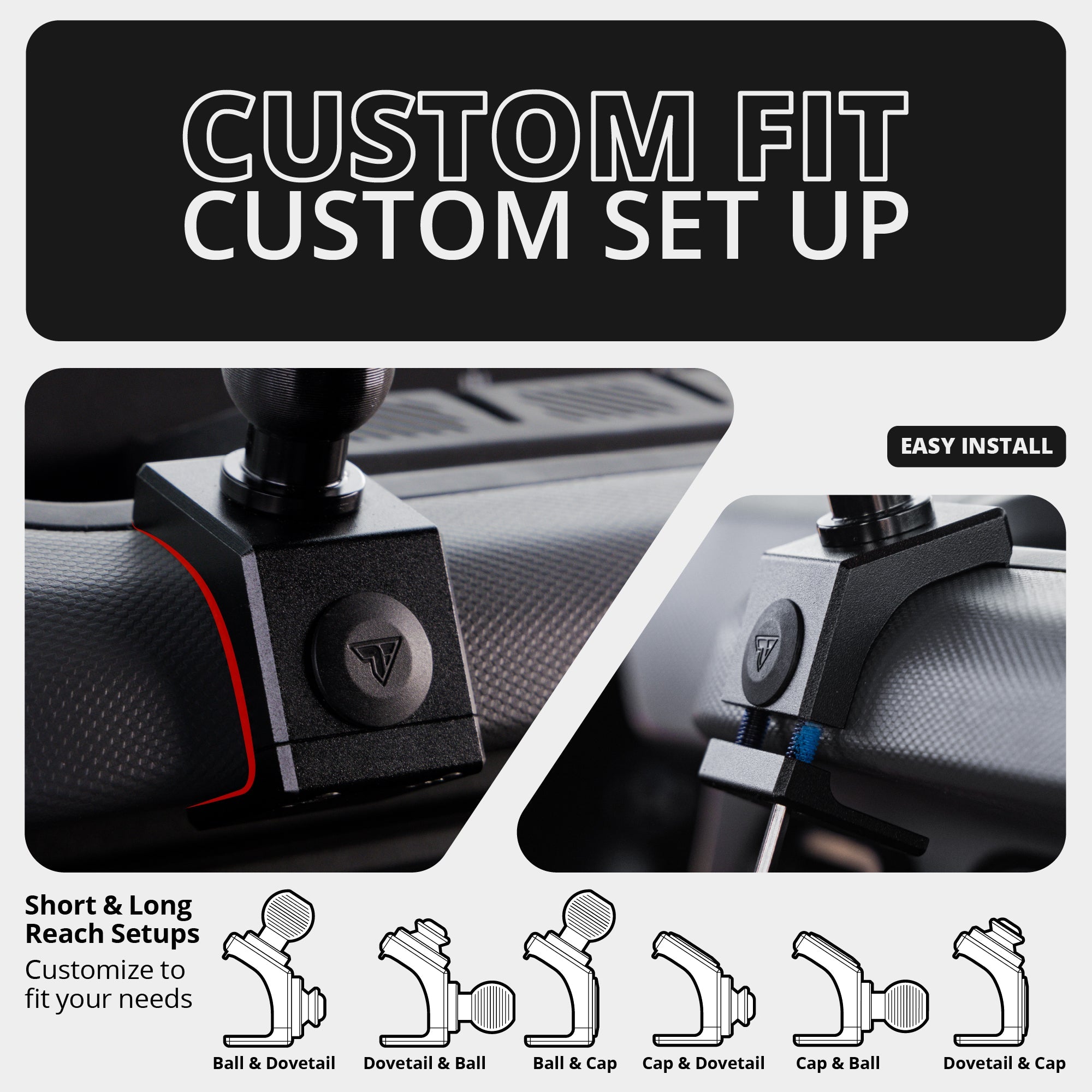 2021-2026 Ford Bronco LINK™ Top Dash Clip | 20mm Metal Ball and Dovetail | 6th Generation | (NOT FOR LEATHERETTE STITCHED DASH)