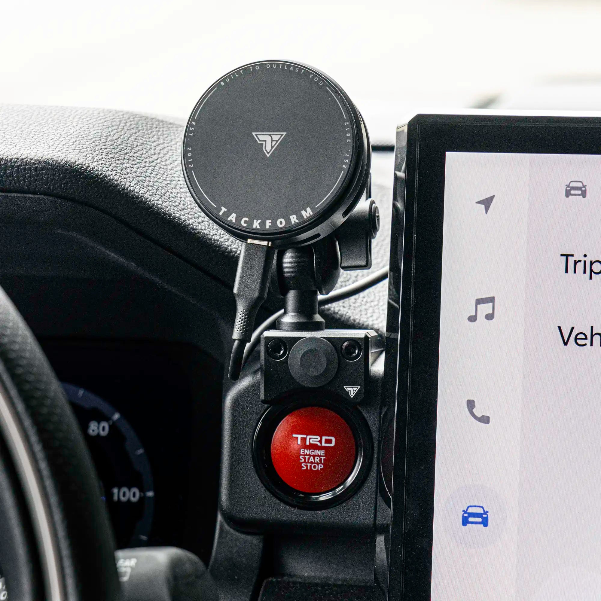 Phone Mount For 2024-2026 Toyota Tacoma (8" & 14" Screen) & 2025-2026 Toyota 4Runner LINK™ Dash Clip with Qi2.2/MagSafe Charging & Cooling Phone Holder