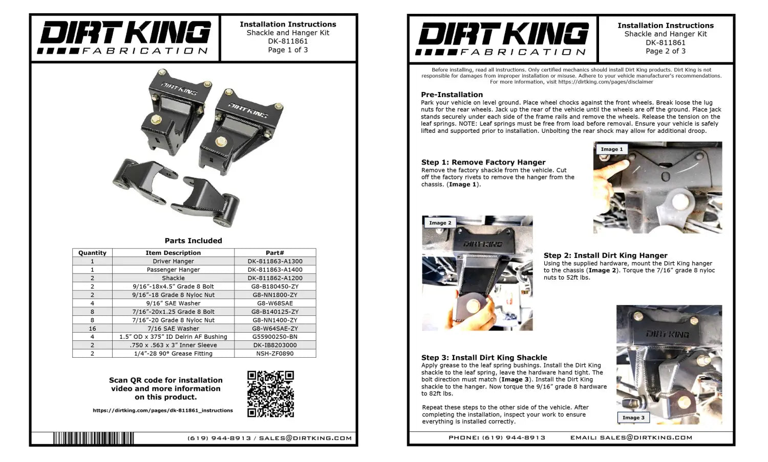 Shackle & Hanger Kit