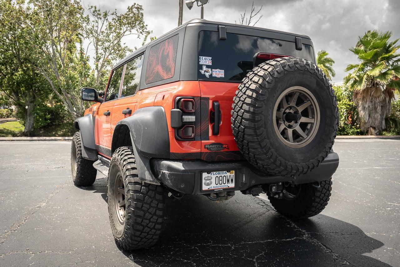Safari Topo Middle Tailgate Overlays For 2021+ Bronco