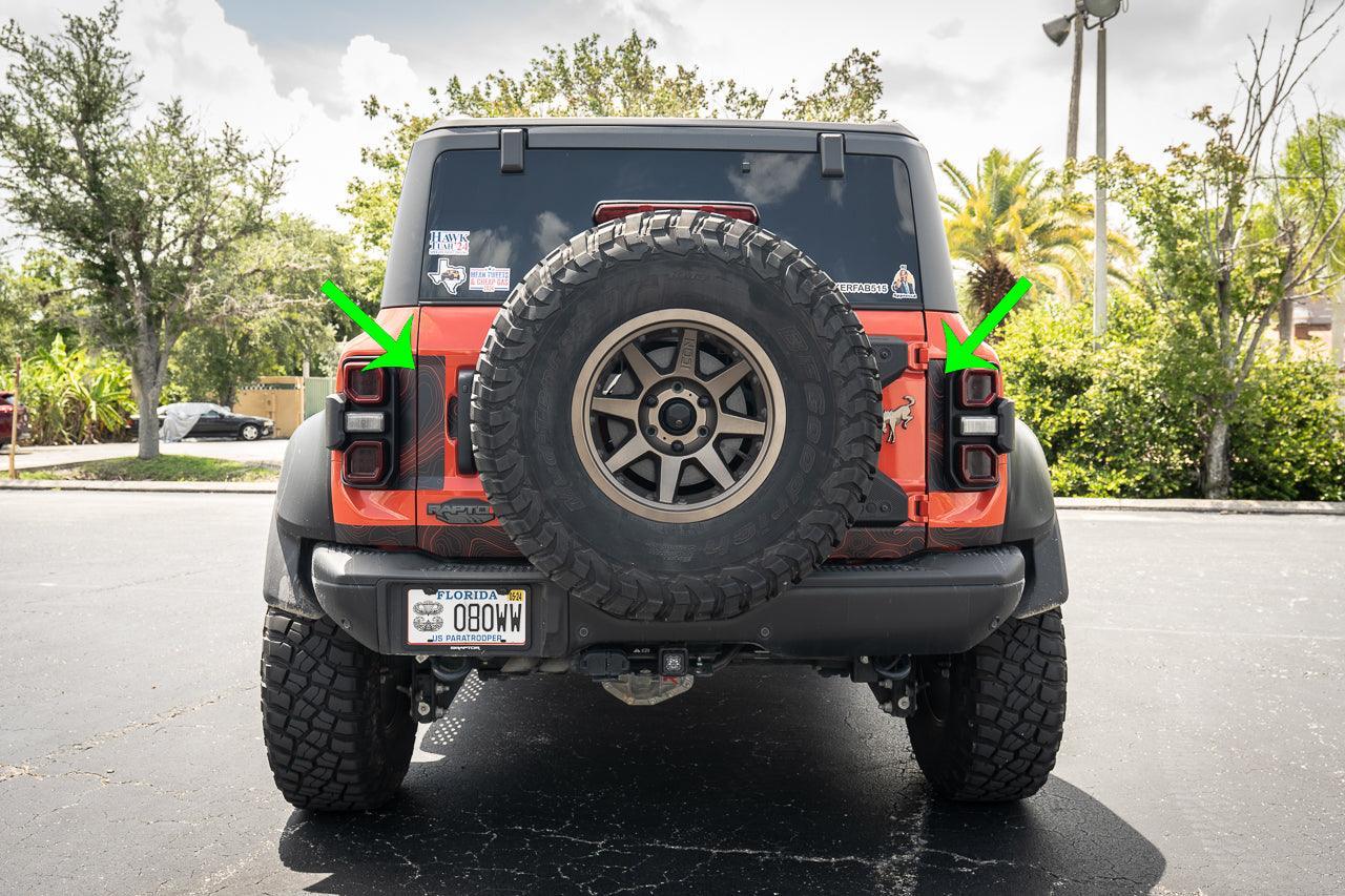 Safari Topo Middle Tailgate Overlays For 2021+ Bronco