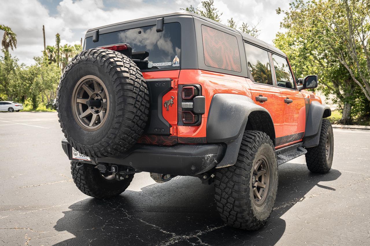 Safari Topo Middle Tailgate Overlays For 2021+ Bronco