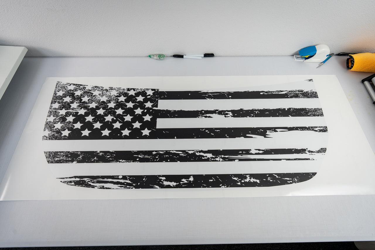 Stealth Clear American Flag Hood Overlay For 2021+ Bronco