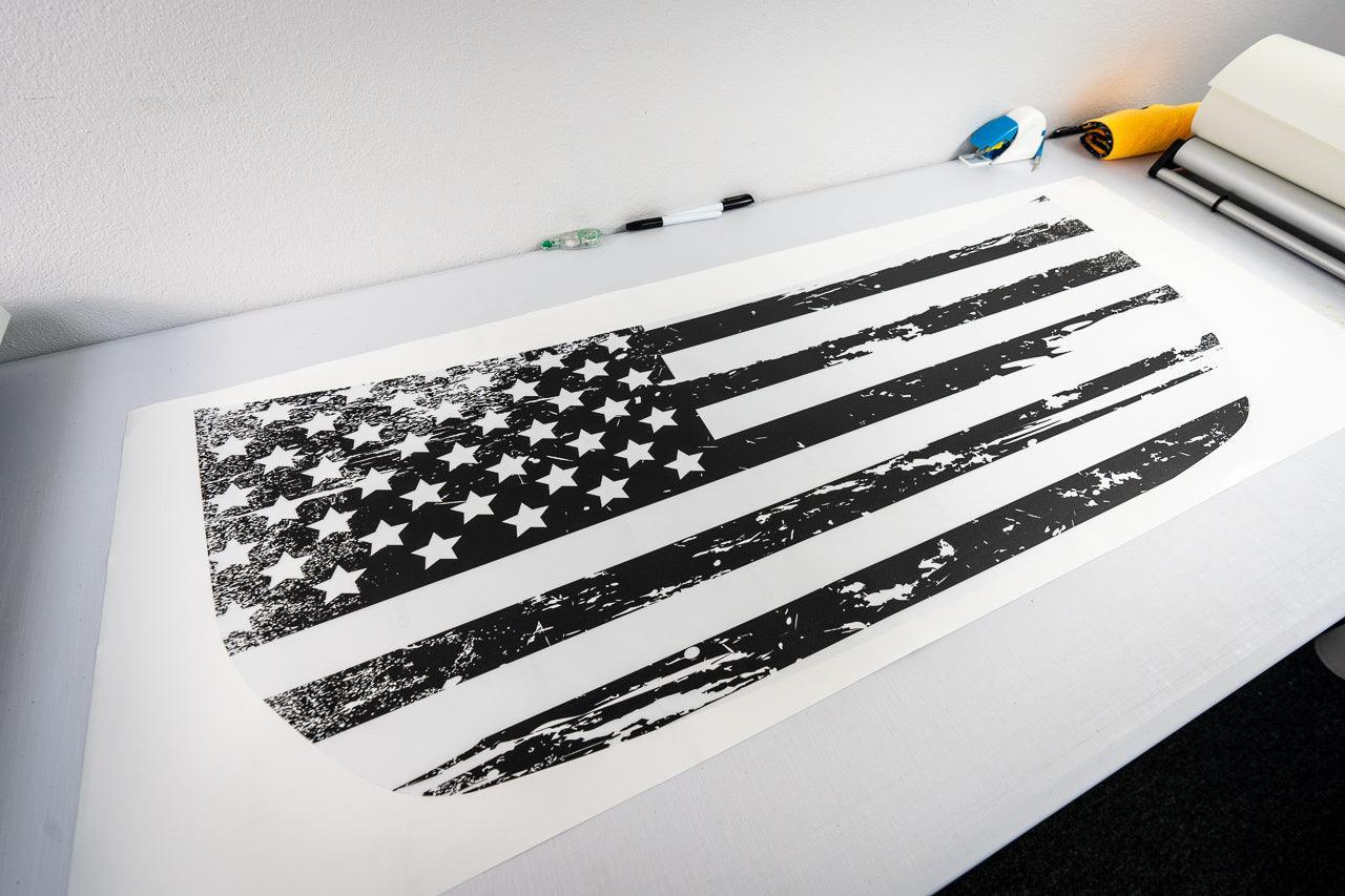Stealth Clear American Flag Hood Overlay For 2021+ Bronco